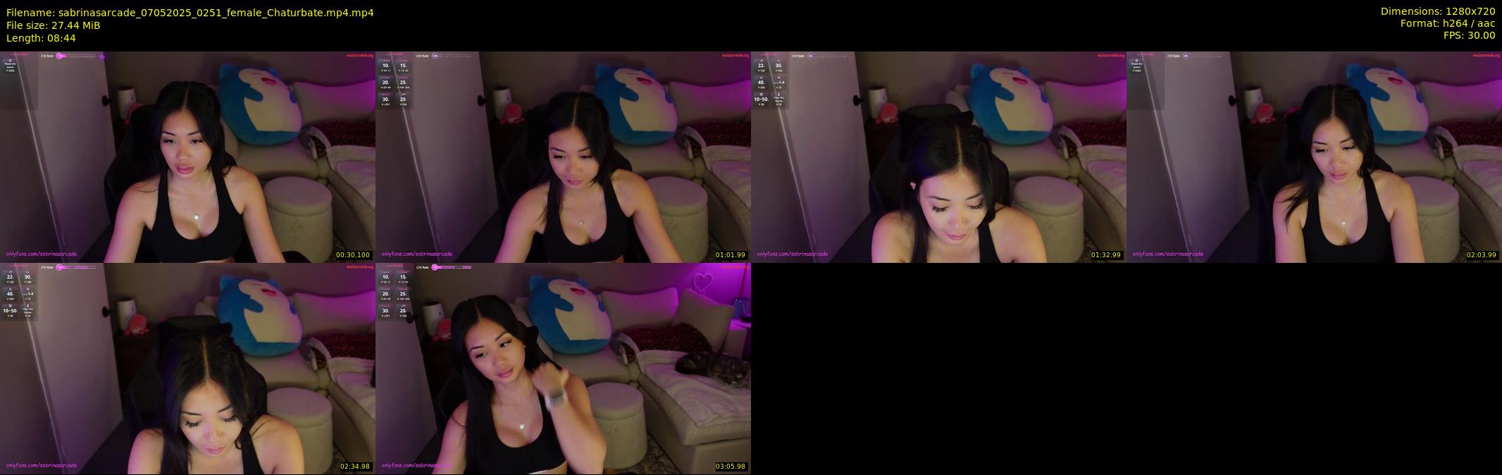 sabrinasarcade — 9 minute Chaturbate female cam show recording, 720p, May 7, 2025