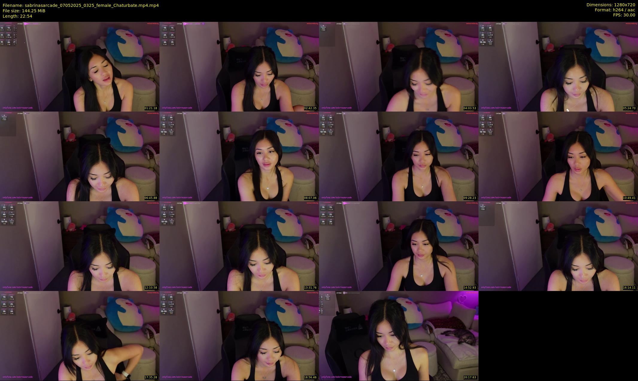 sabrinasarcade — 23 minute Chaturbate female cam show recording, 720p, May 7, 2025