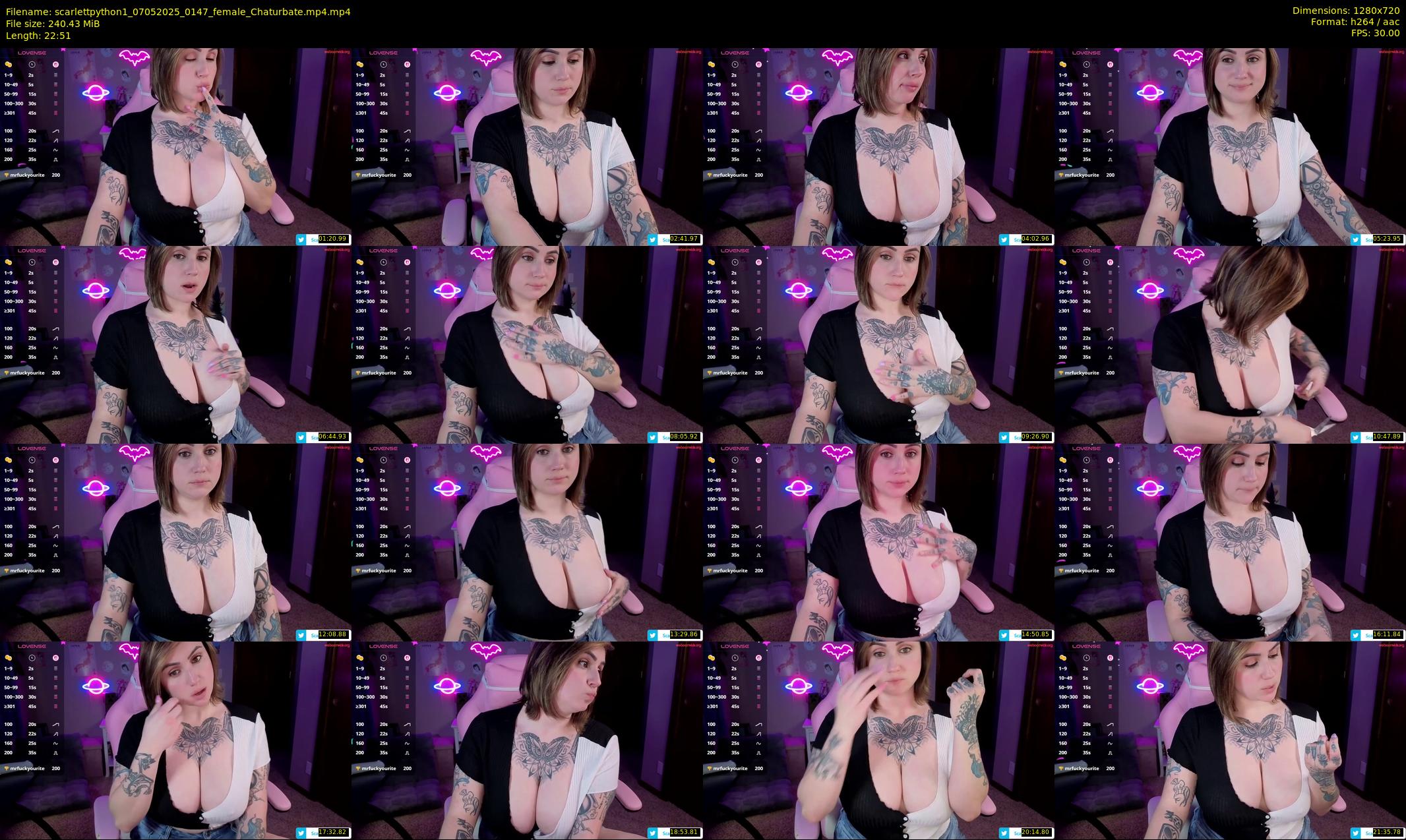 scarlettpython1 — 23 minute Chaturbate female cam show recording, 720p, May 7, 2025