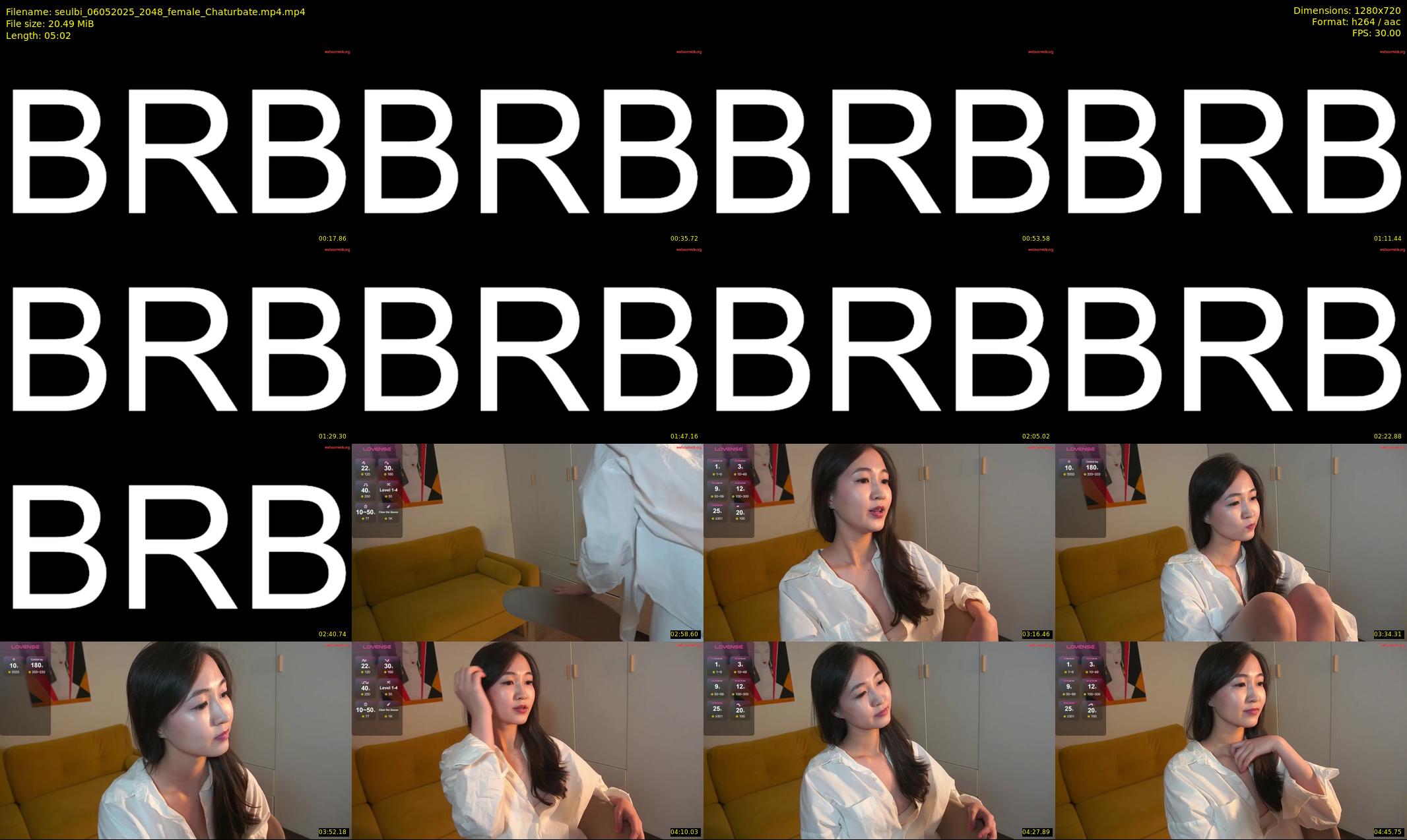 seulbi — 6 minute Chaturbate female cam show recording, 720p, May 6, 2025