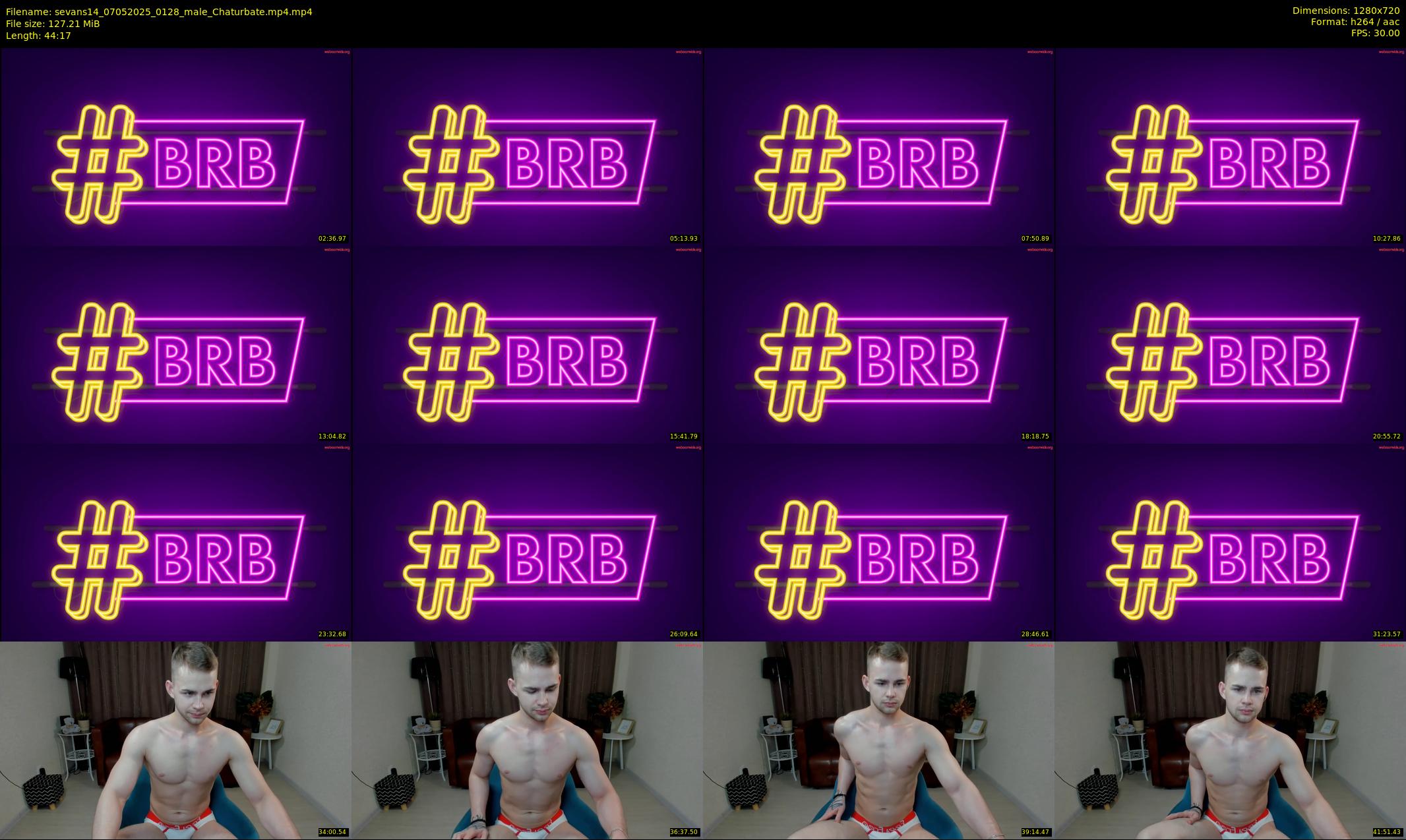 sevans14 — 45 minute Chaturbate male cam show recording, 720p, May 7, 2025