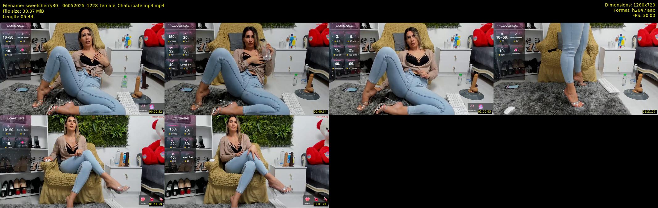 sweetcherry30_ — 6 minute Chaturbate female cam show recording, 720p, May 6, 2025