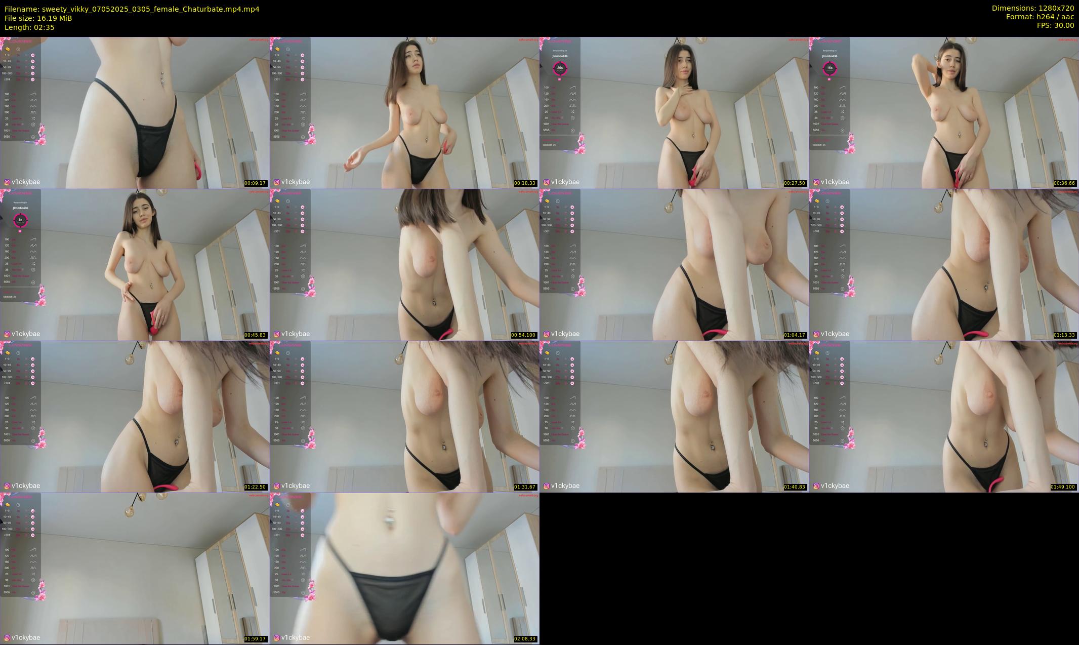 sweety_vikky — 3 minute Chaturbate female cam show recording, 720p, May 7, 2025