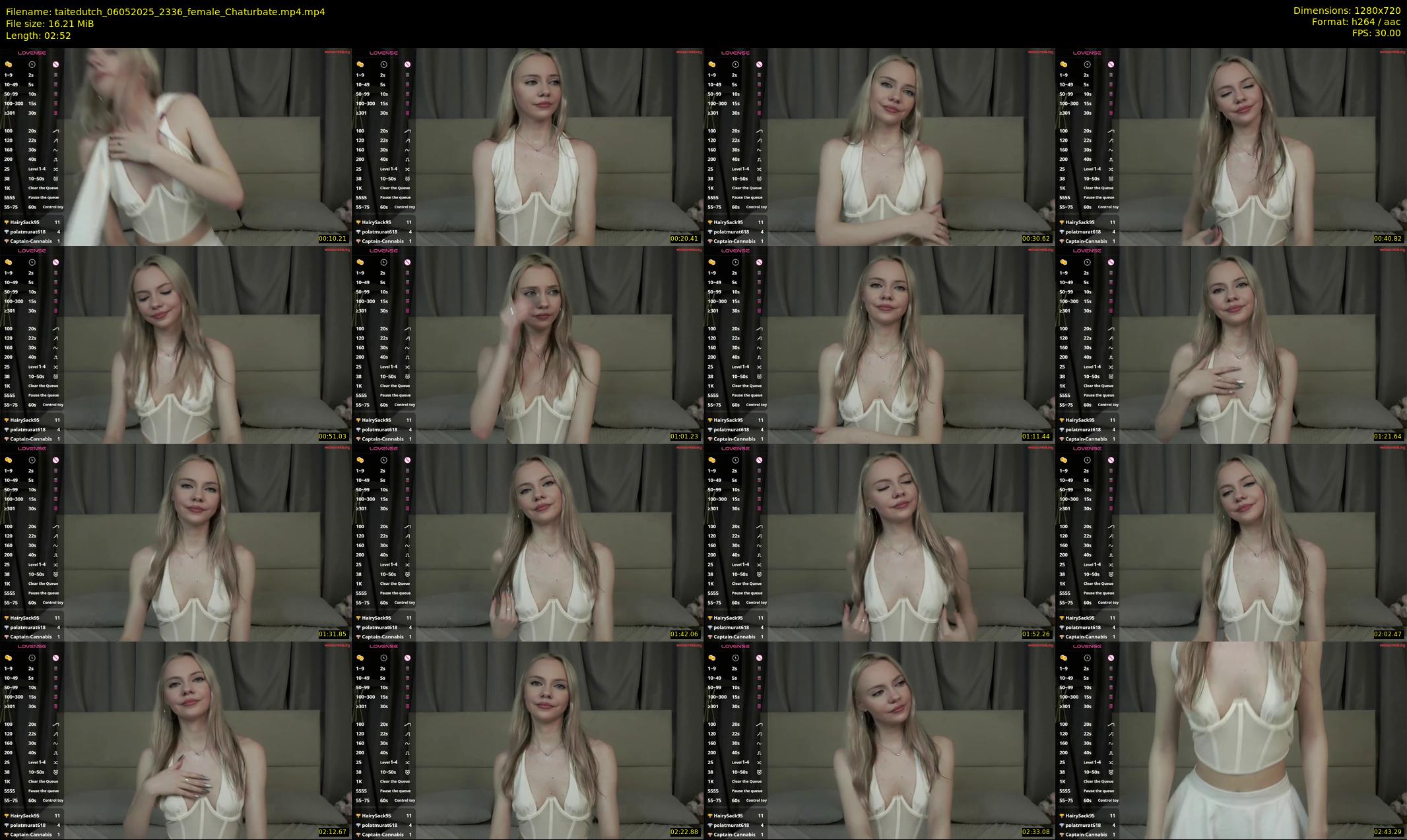 taitedutch — 3 minute Chaturbate female cam show recording, 720p, May 6, 2025