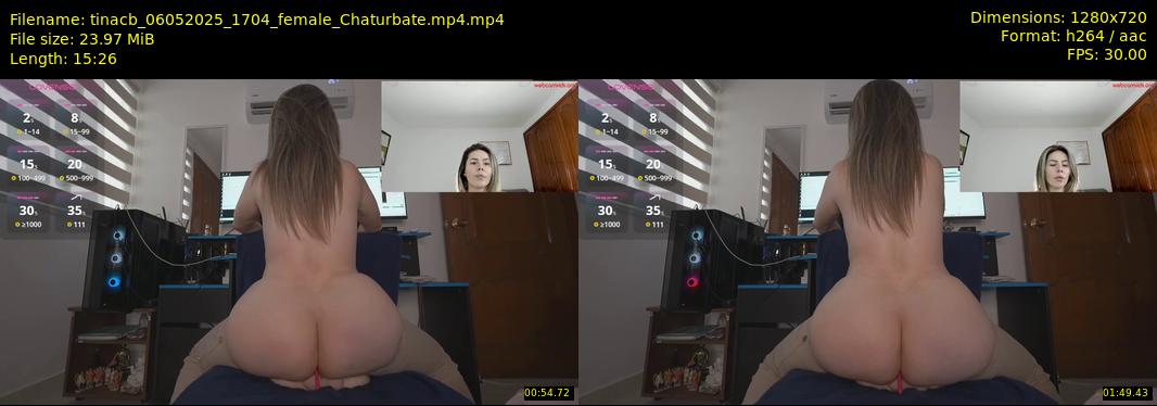 tinacb — 16 minute Chaturbate female cam show recording, 720p, May 6, 2025