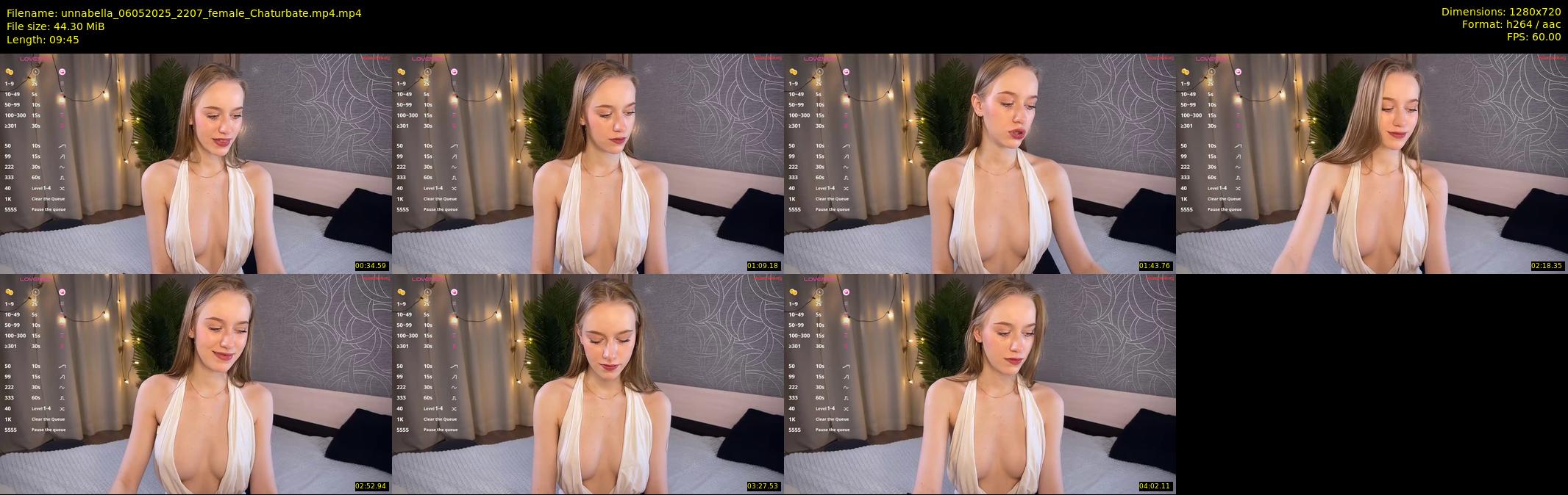 unnabella — 10 minute Chaturbate female cam show recording, 720p, May 6, 2025