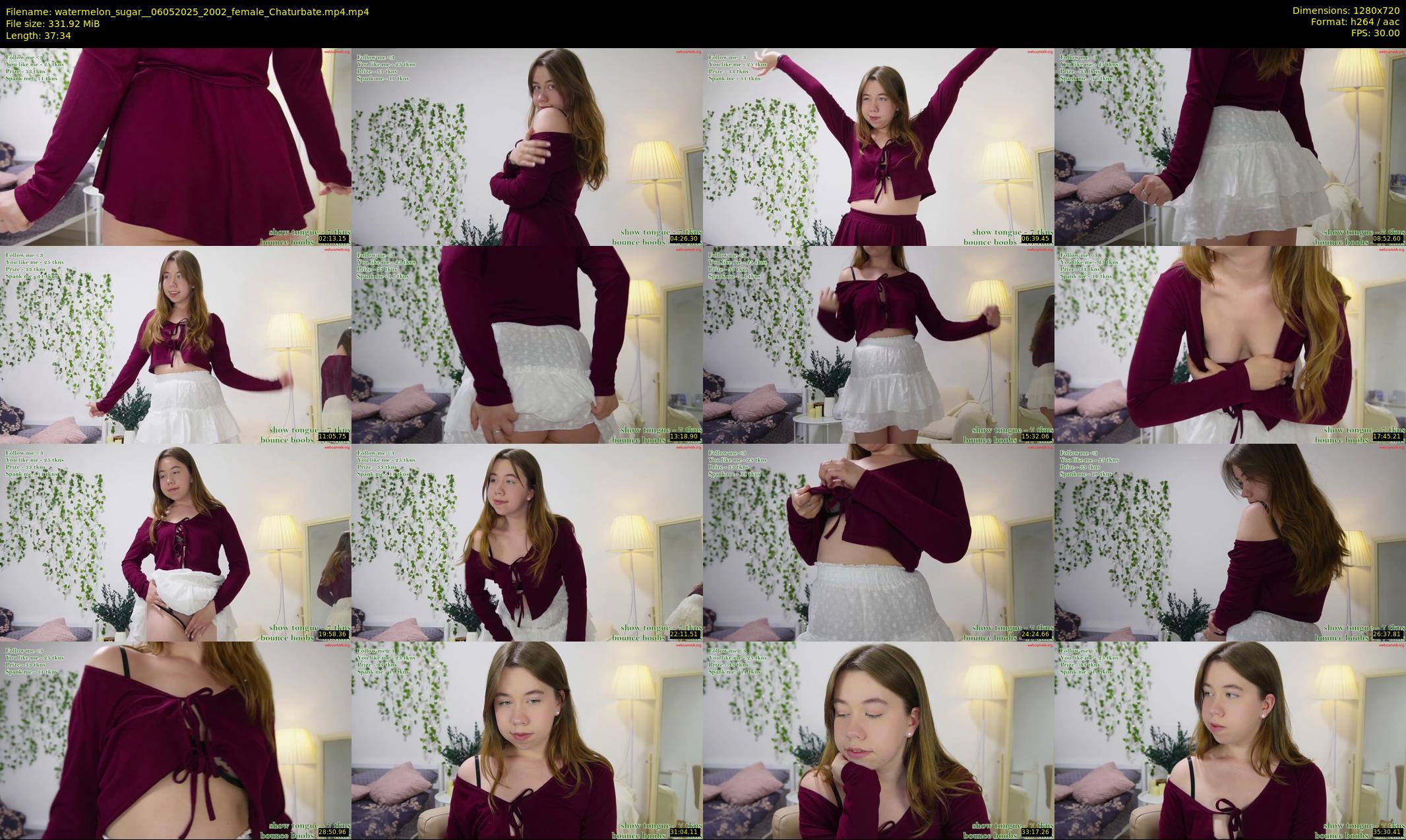 watermelon_sugar_ — 38 minute Chaturbate female cam show recording, 720p, May 6, 2025