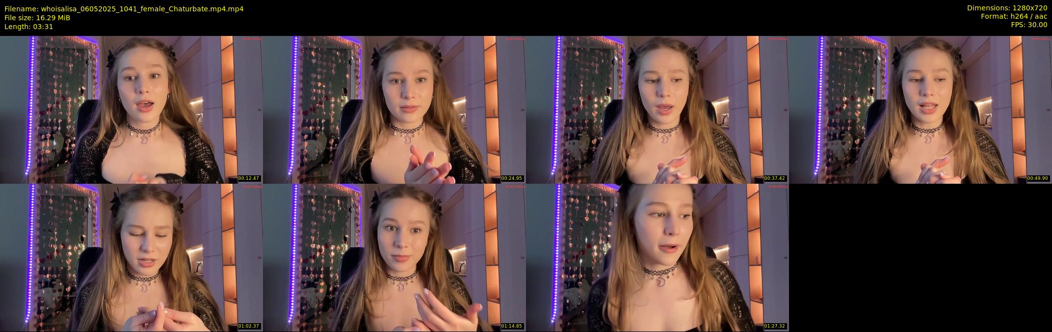 whoisalisa — 4 minute Chaturbate female cam show recording, 720p, May 6, 2025