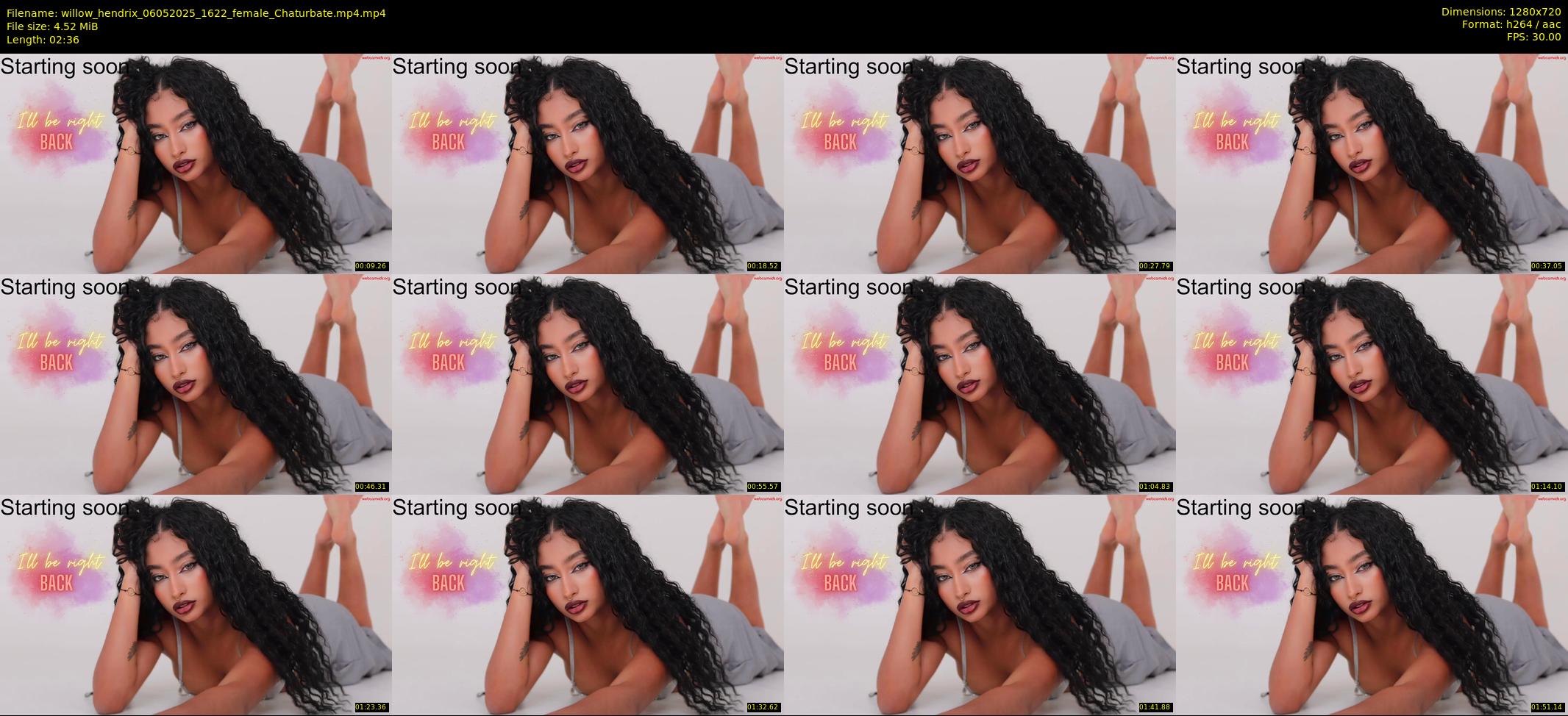willow_hendrix — 3 minute Chaturbate female cam show recording, 720p, May 6, 2025
