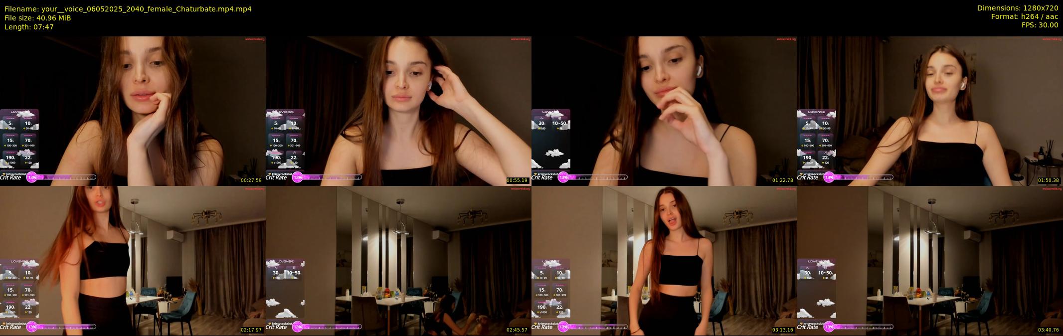 your__voice — 8 minute Chaturbate female cam show recording, 720p, May 6, 2025
