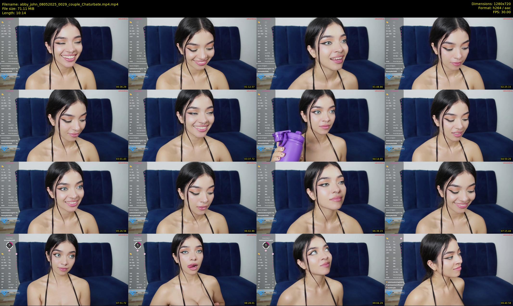 abby_john — 11 minute Chaturbate couple cam show recording, 720p, May 8, 2025