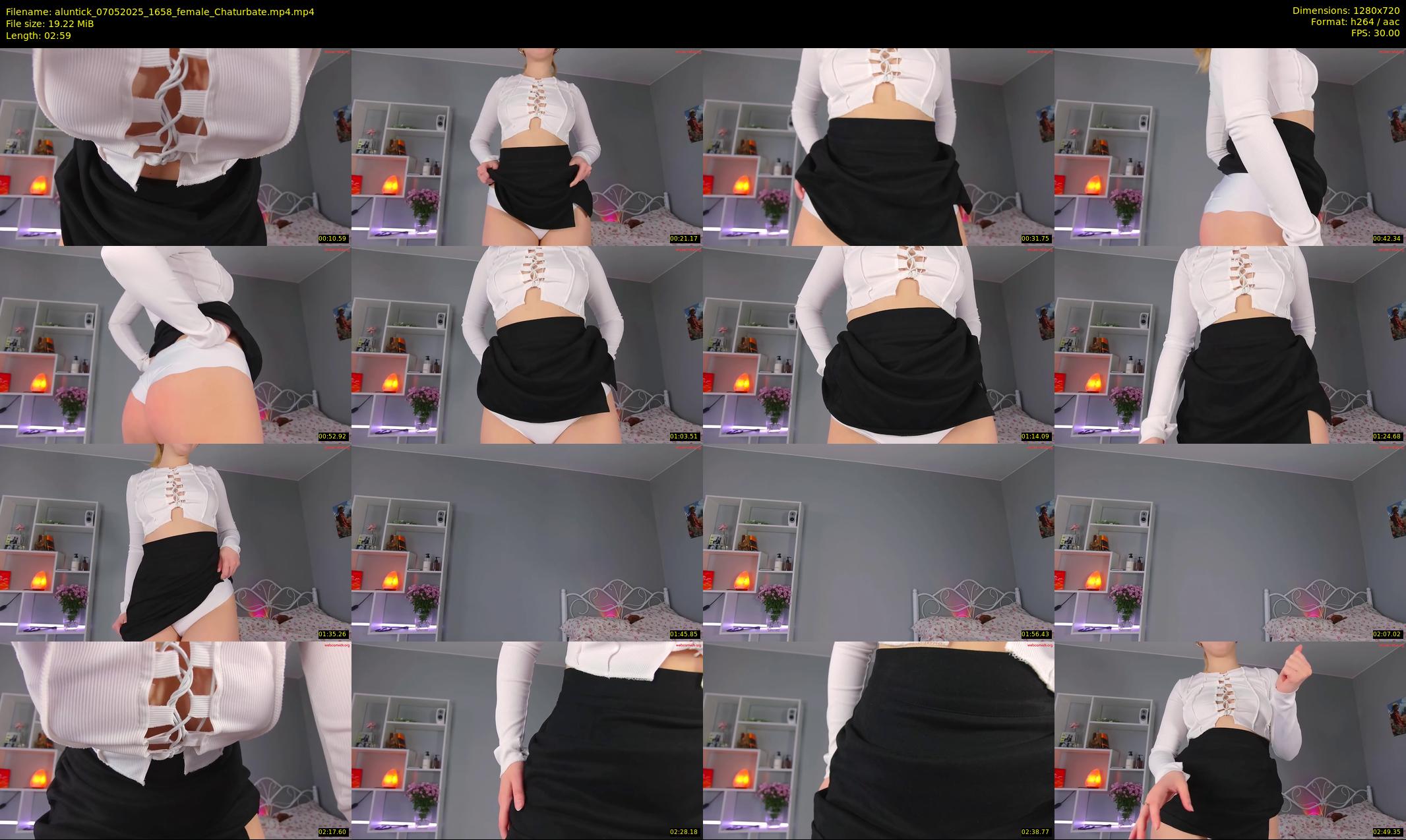 aluntick — 3 minute Chaturbate female cam show recording, 720p, May 7, 2025