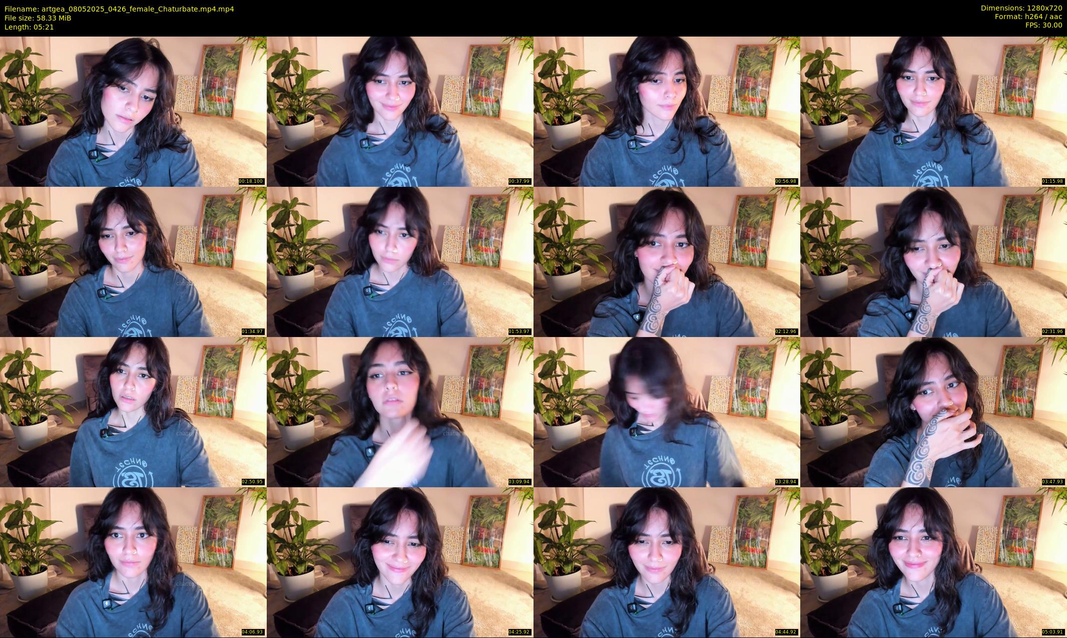 artgea — 6 minute Chaturbate female cam show recording, 720p, May 8, 2025
