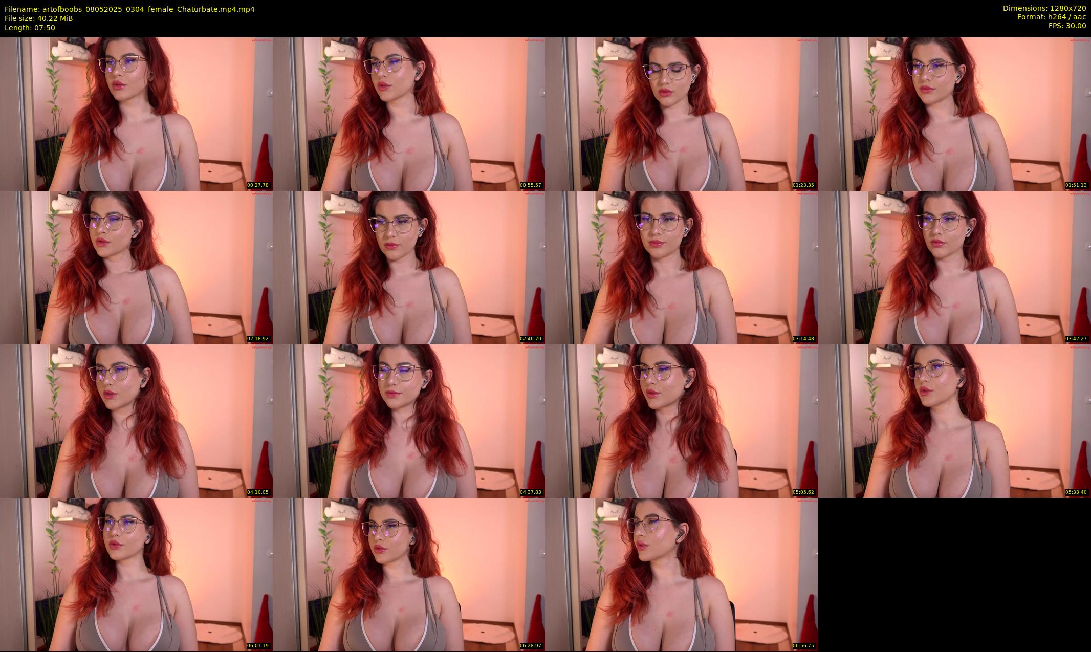 artofboobs — 8 minute Chaturbate female cam show recording, 720p, May 8, 2025