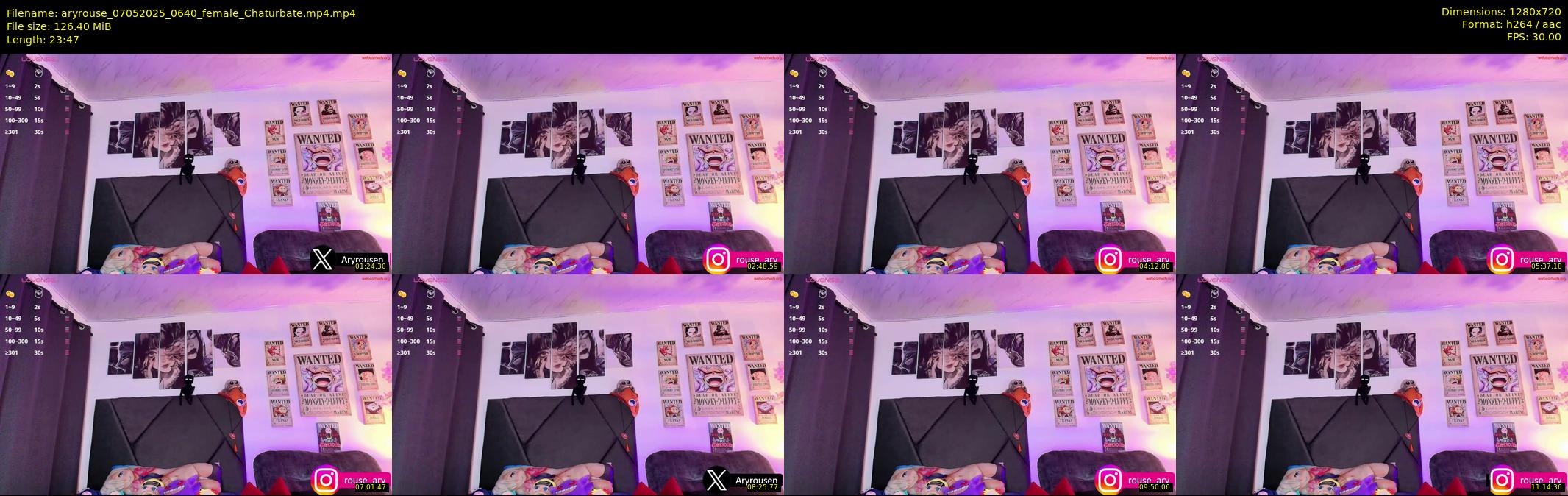 aryrouse — 24 minute Chaturbate female cam show recording, 720p, May 7, 2025