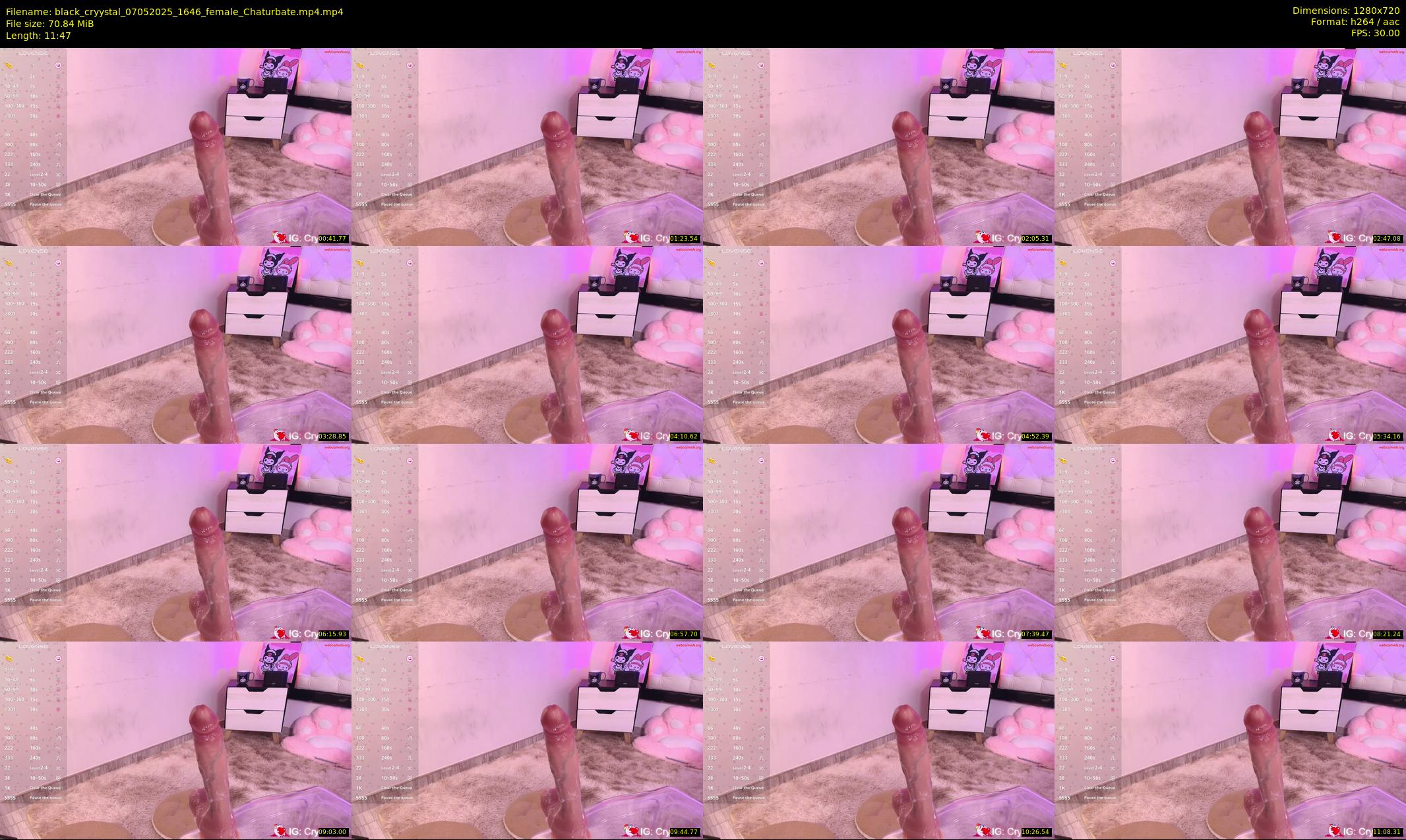 black_cryystal — 12 minute Chaturbate female cam show recording, 720p, May 7, 2025