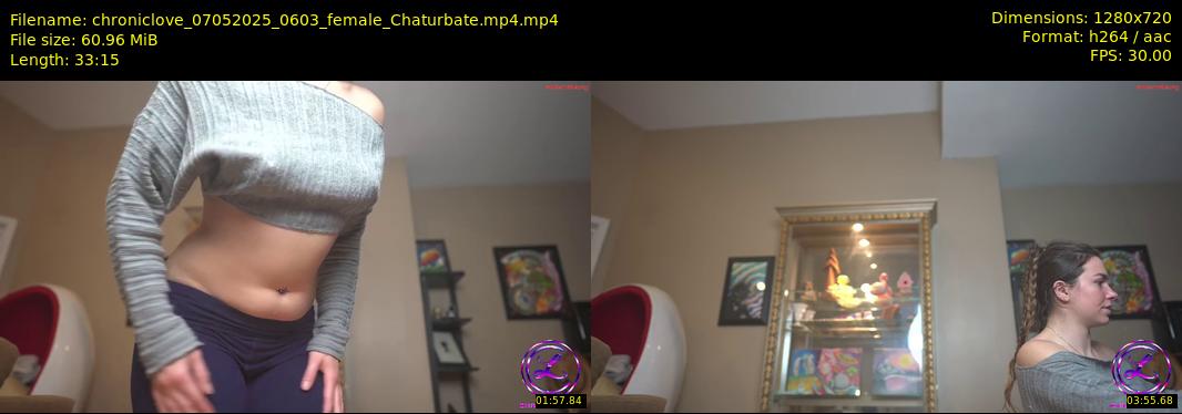 chroniclove — 34 minute Chaturbate female cam show recording, 720p, May 7, 2025