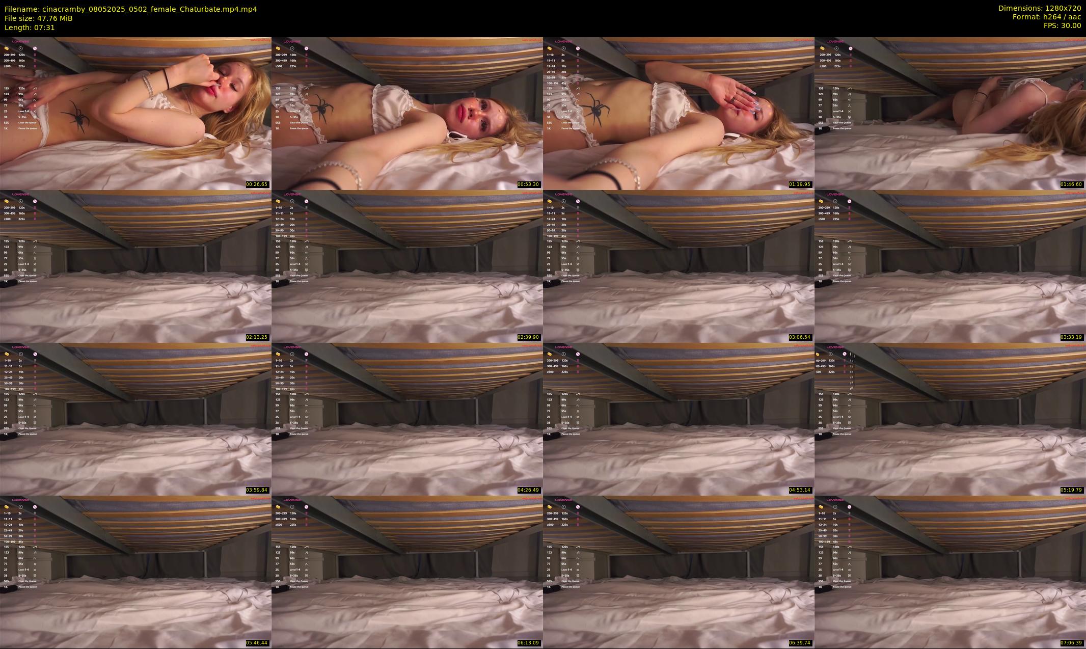 cinacramby — 8 minute Chaturbate female cam show recording, 720p, May 8, 2025