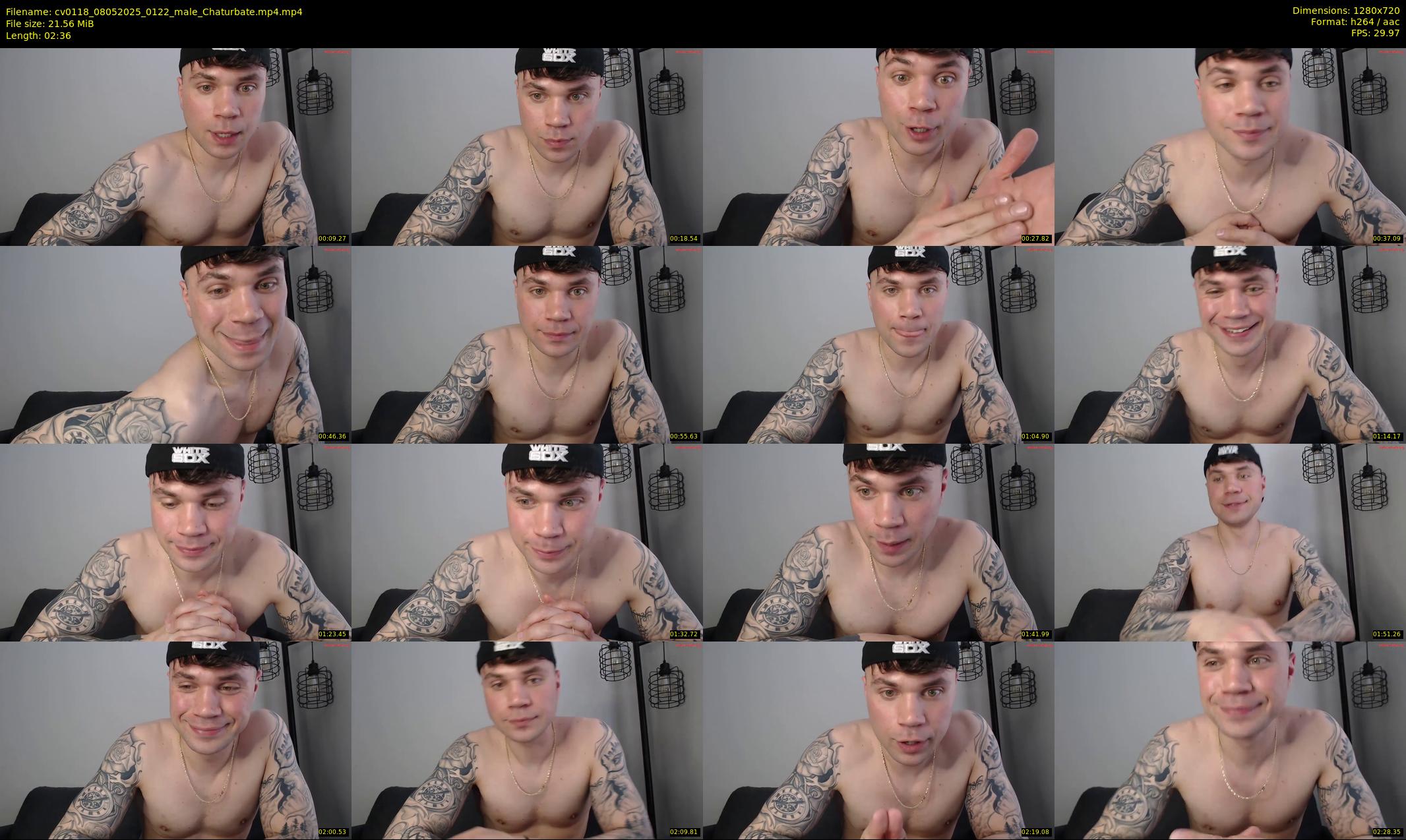 cv0118 — 3 minute Chaturbate male cam show recording, 720p, May 8, 2025