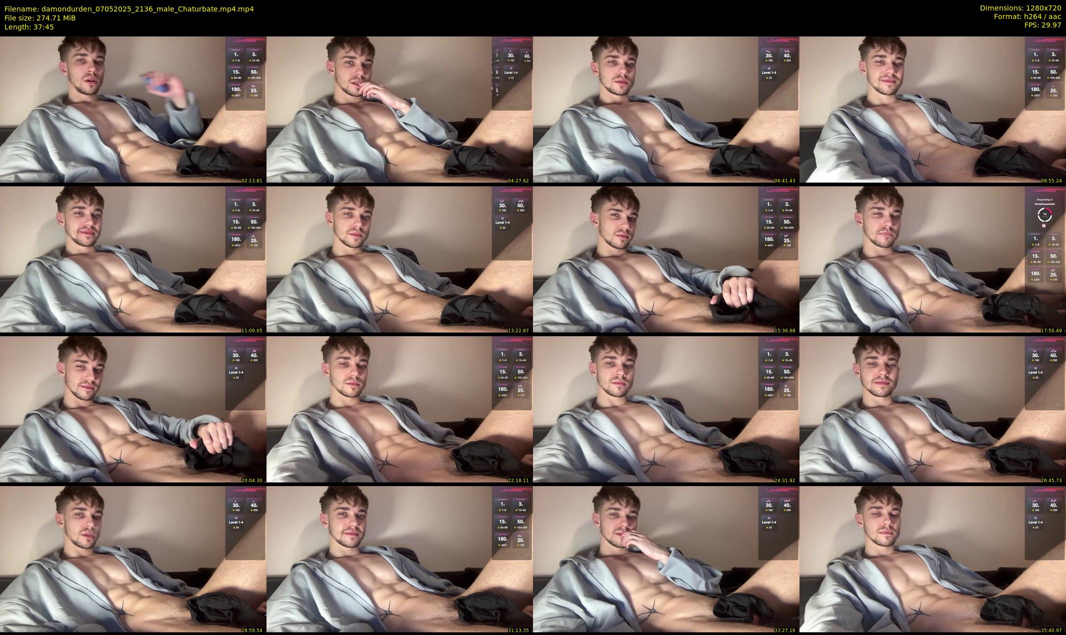 damondurden — 38 minute Chaturbate male cam show recording, 720p, May 7, 2025