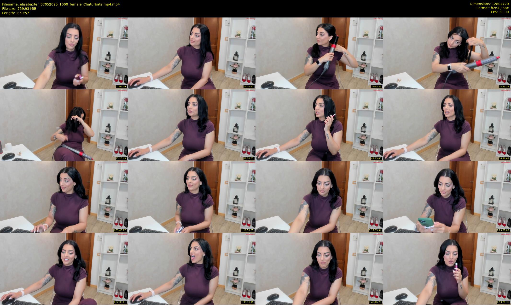 elisabaxter — 120 minute Chaturbate female cam show recording, 720p, May 7, 2025