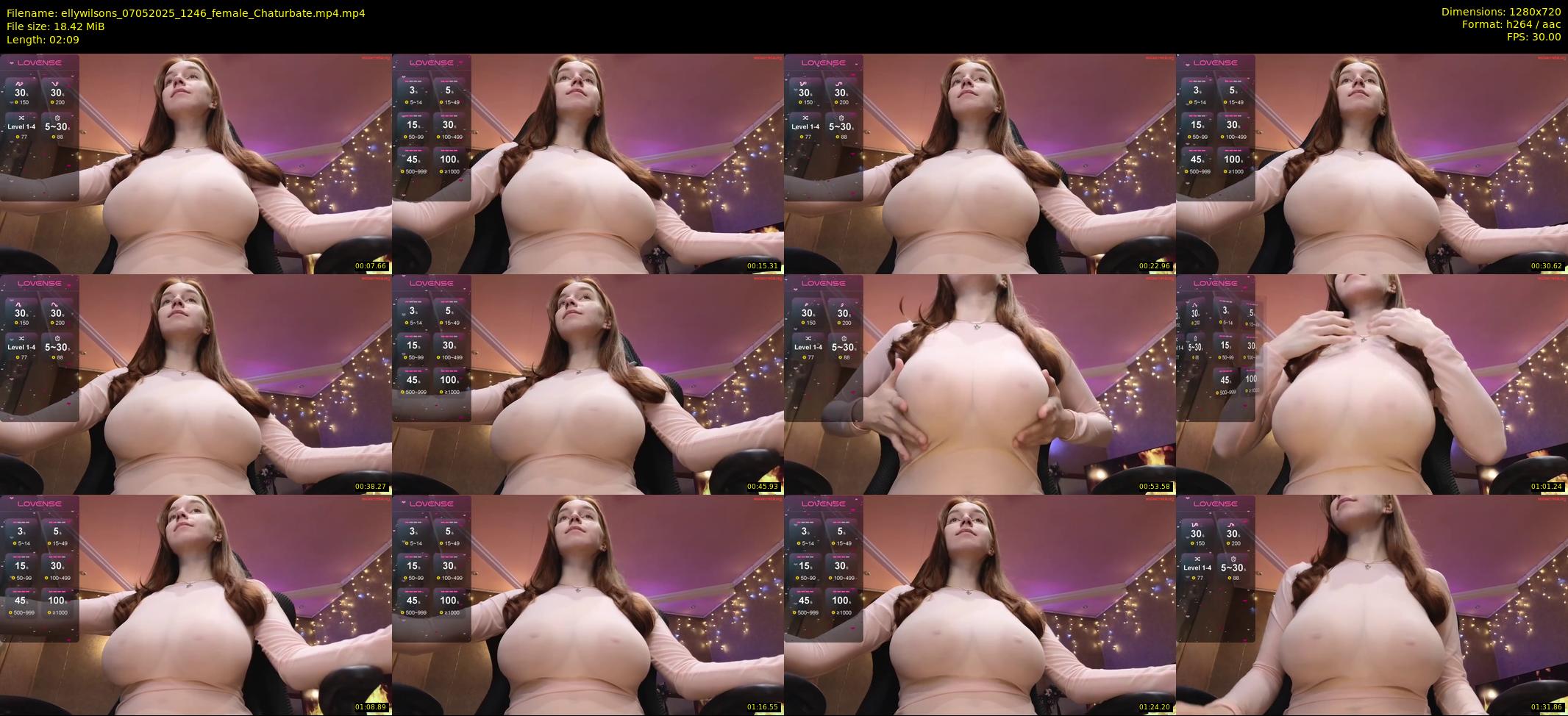 ellywilsons — 3 minute Chaturbate female cam show recording, 720p, May 7, 2025