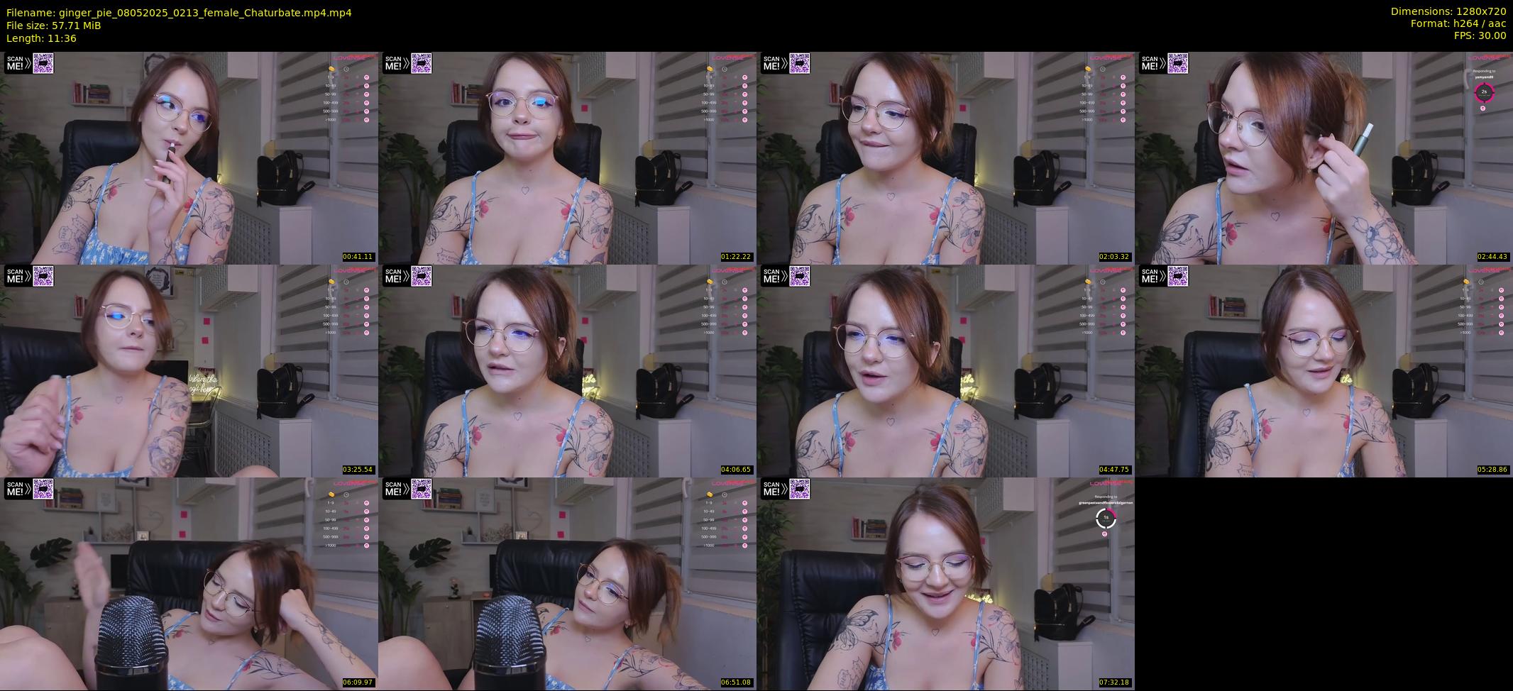 ginger_pie — 12 minute Chaturbate female cam show recording, 720p, May 8, 2025