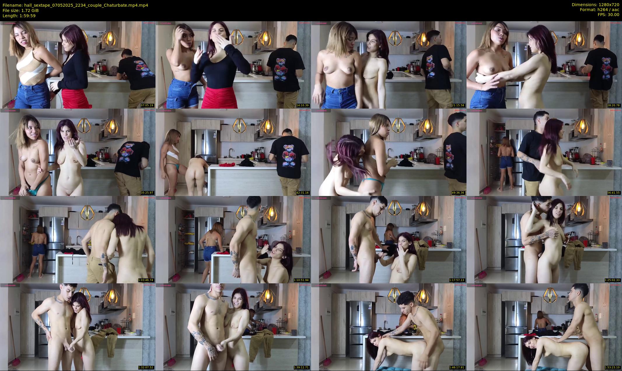 hall_sextape — 120 minute Chaturbate couple cam show recording, 720p, May 7, 2025