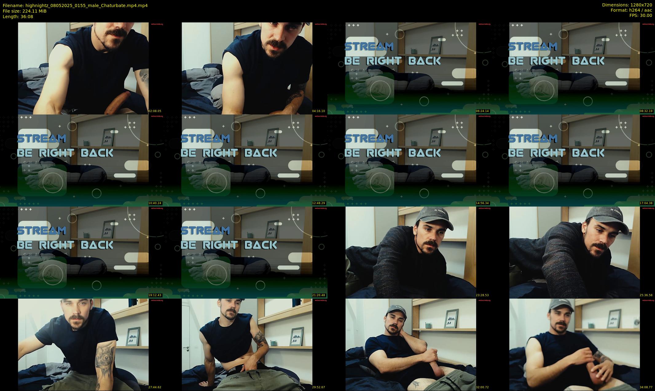 highnightz — 37 minute Chaturbate male cam show recording, 720p, May 8, 2025