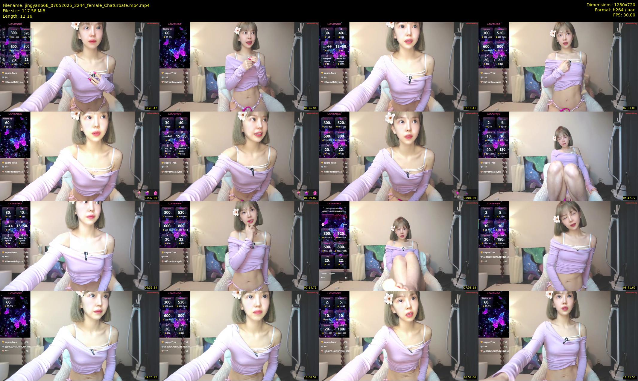 jingyan666 — 13 minute Chaturbate female cam show recording, 720p, May 7, 2025