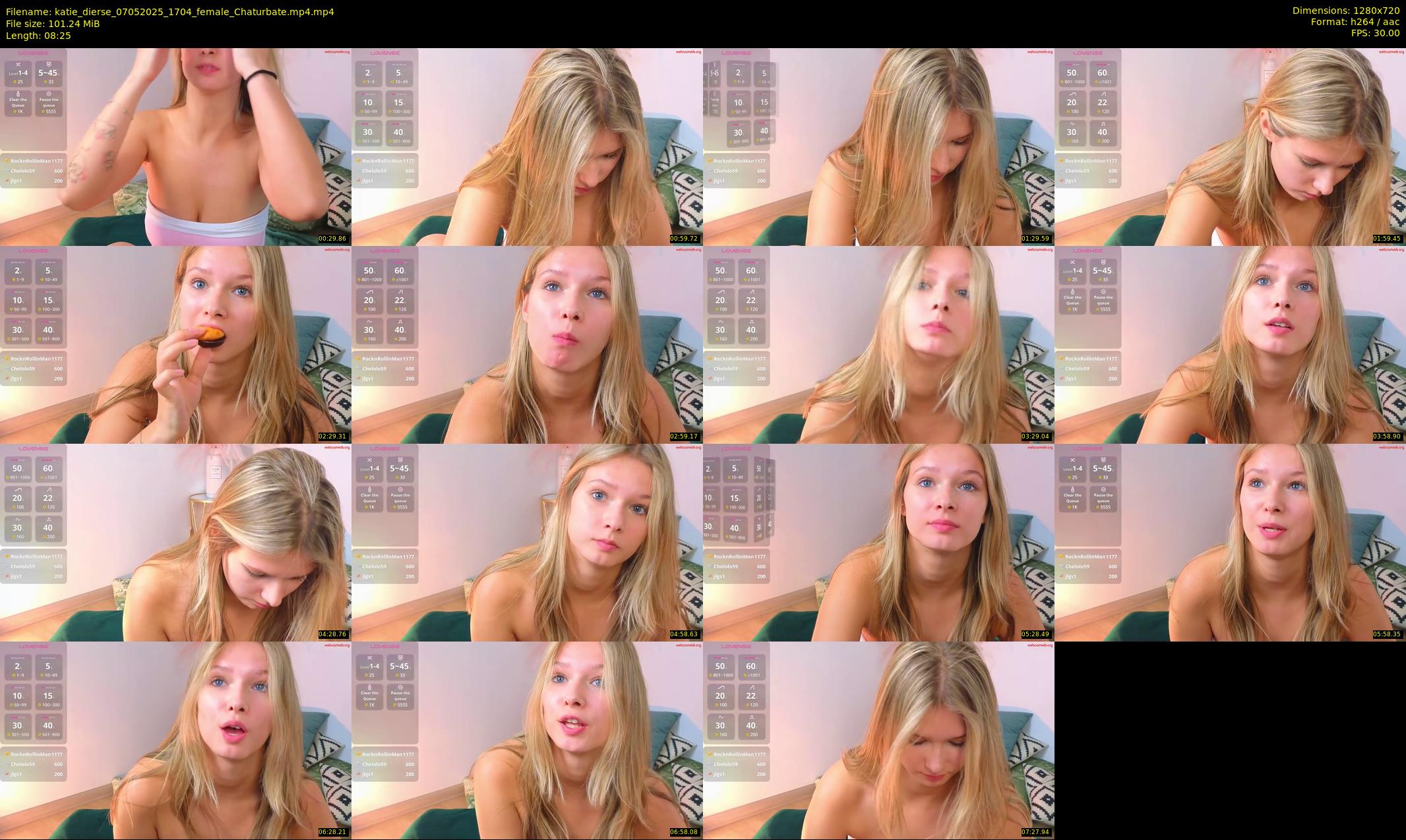 katie_dierse — 9 minute Chaturbate female cam show recording, 720p, May 7, 2025