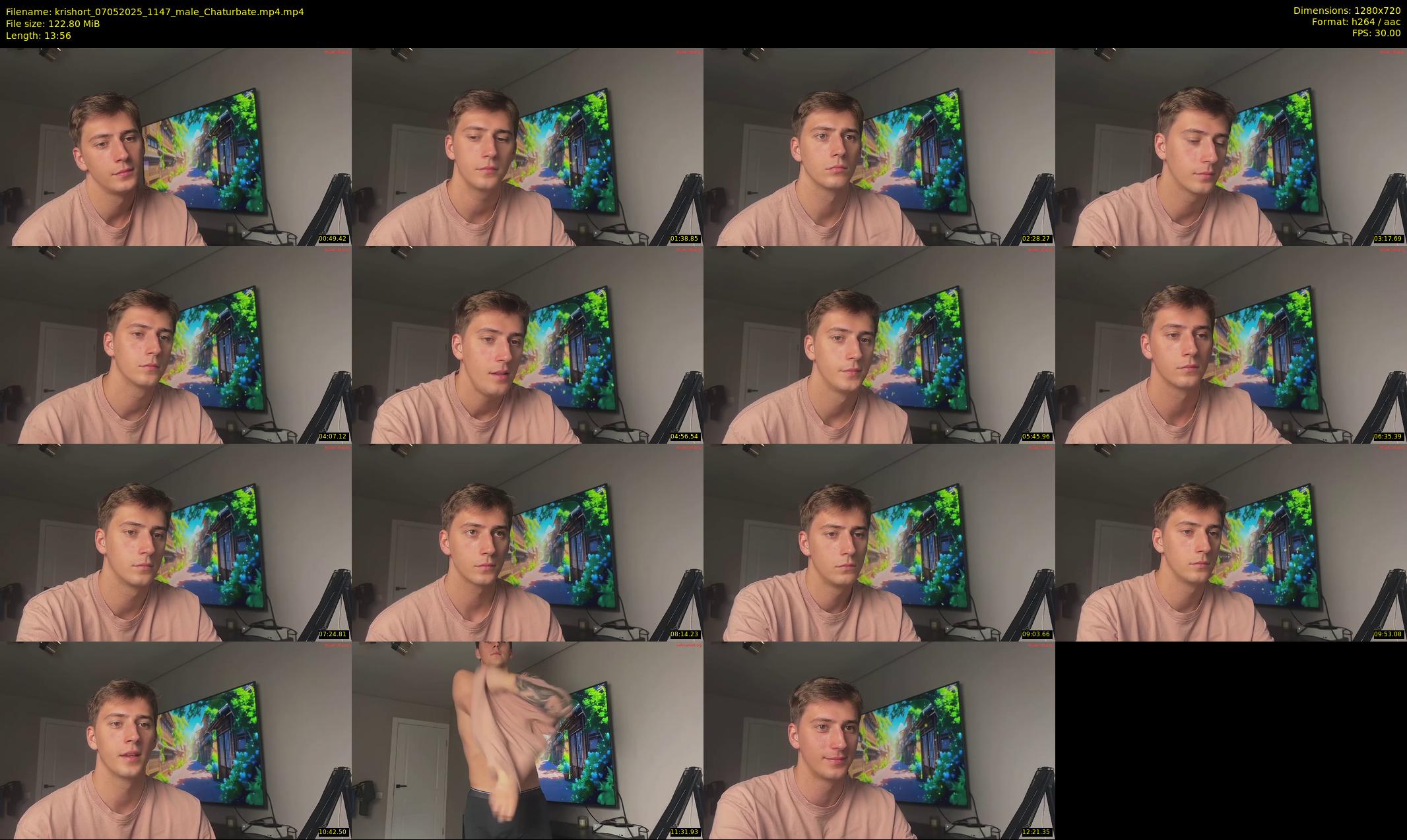 krishort — 14 minute Chaturbate male cam show recording, 720p, May 7, 2025