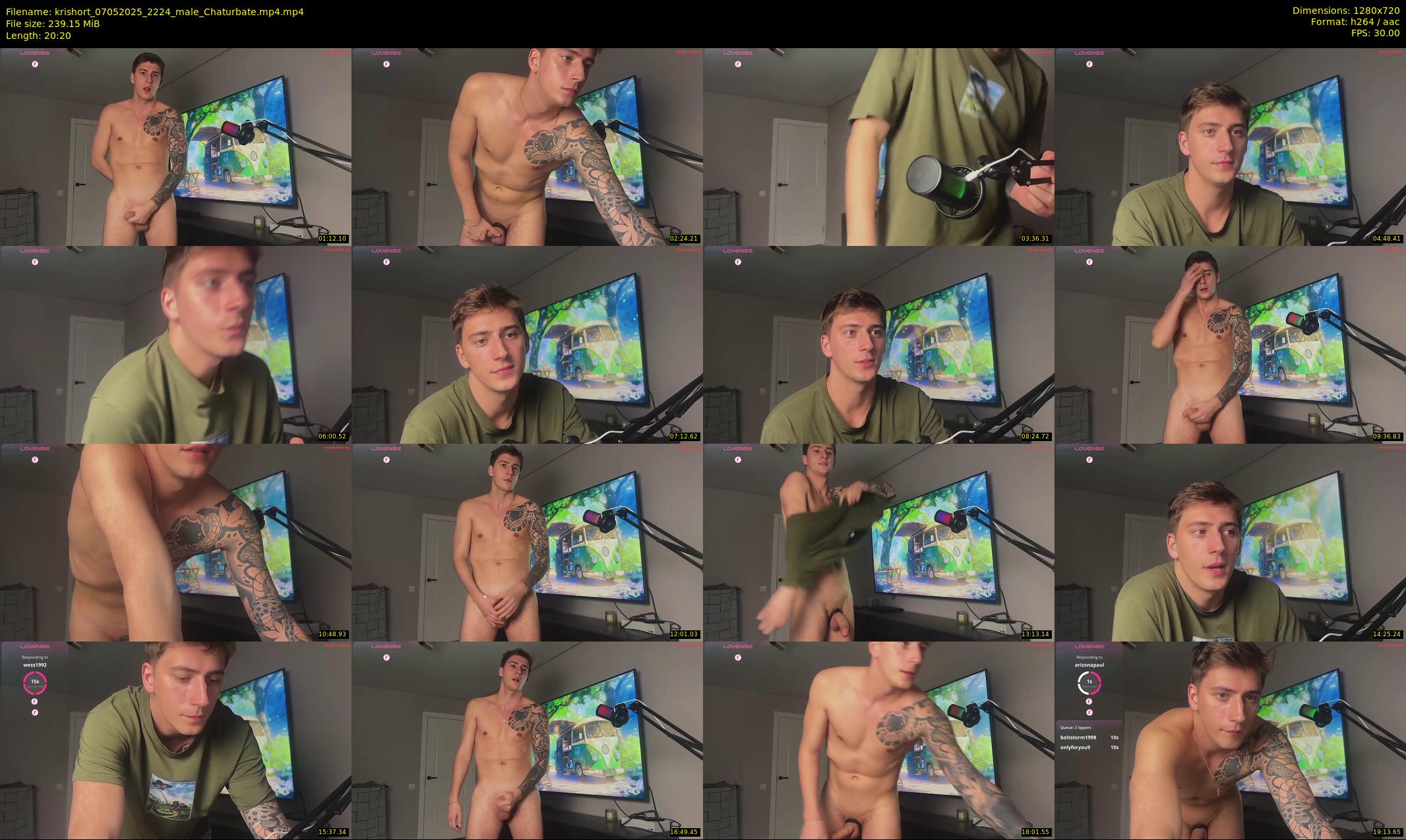 krishort — 21 minute Chaturbate male cam show recording, 720p, May 7, 2025