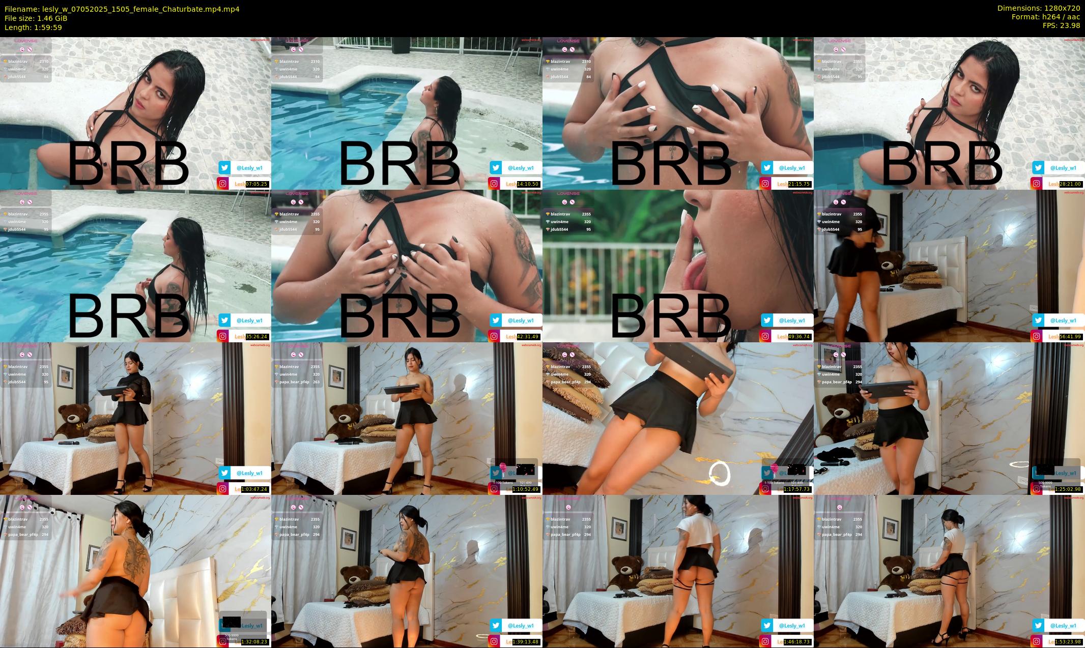lesly_w — 120 minute Chaturbate female cam show recording, 720p, May 7, 2025