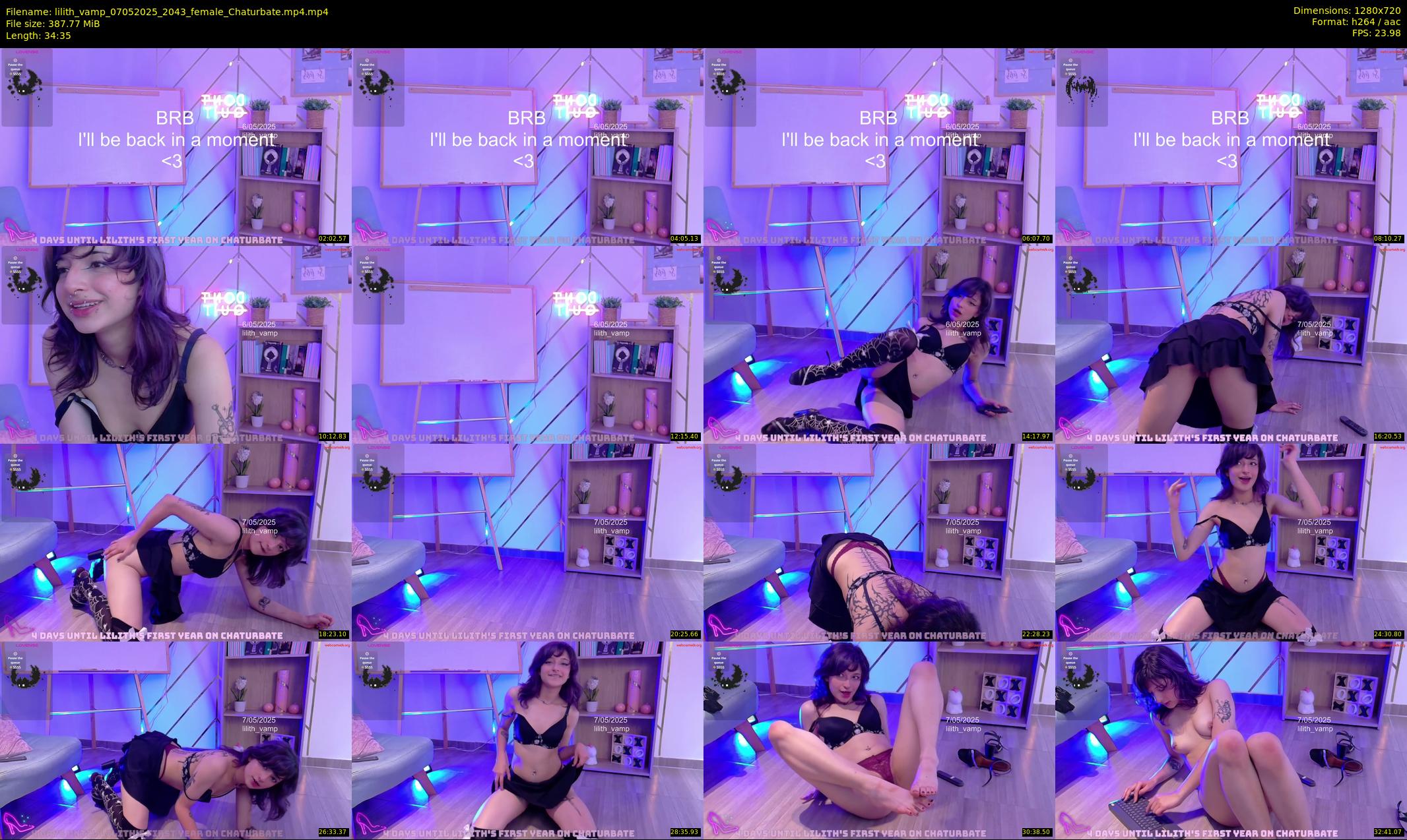 lilith_vamp — 35 minute Chaturbate female cam show recording, 720p, May 7, 2025