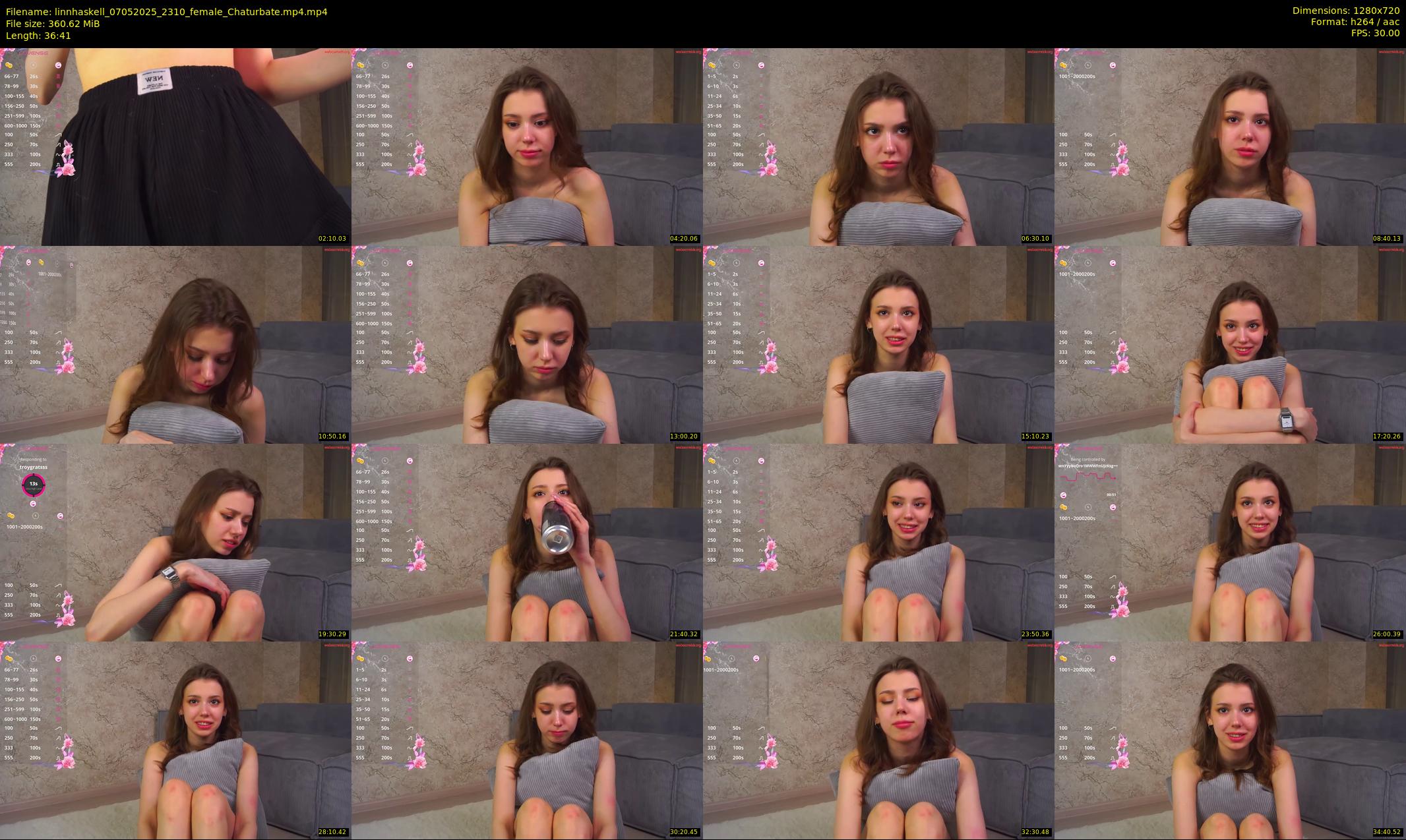 linnhaskell — 37 minute Chaturbate female cam show recording, 720p, May 7, 2025
