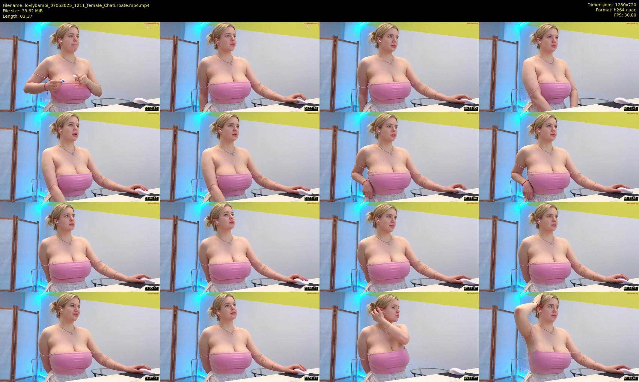 lovlybambi — 4 minute Chaturbate female cam show recording, 720p, May 7, 2025