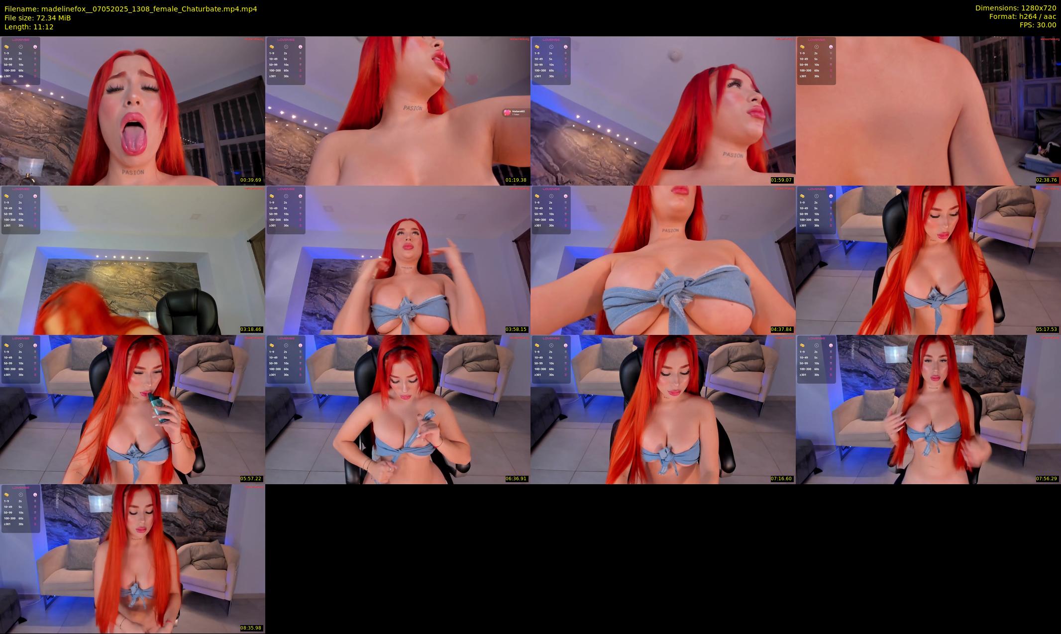 madelinefox_ — 12 minute Chaturbate female cam show recording, 720p, May 7, 2025