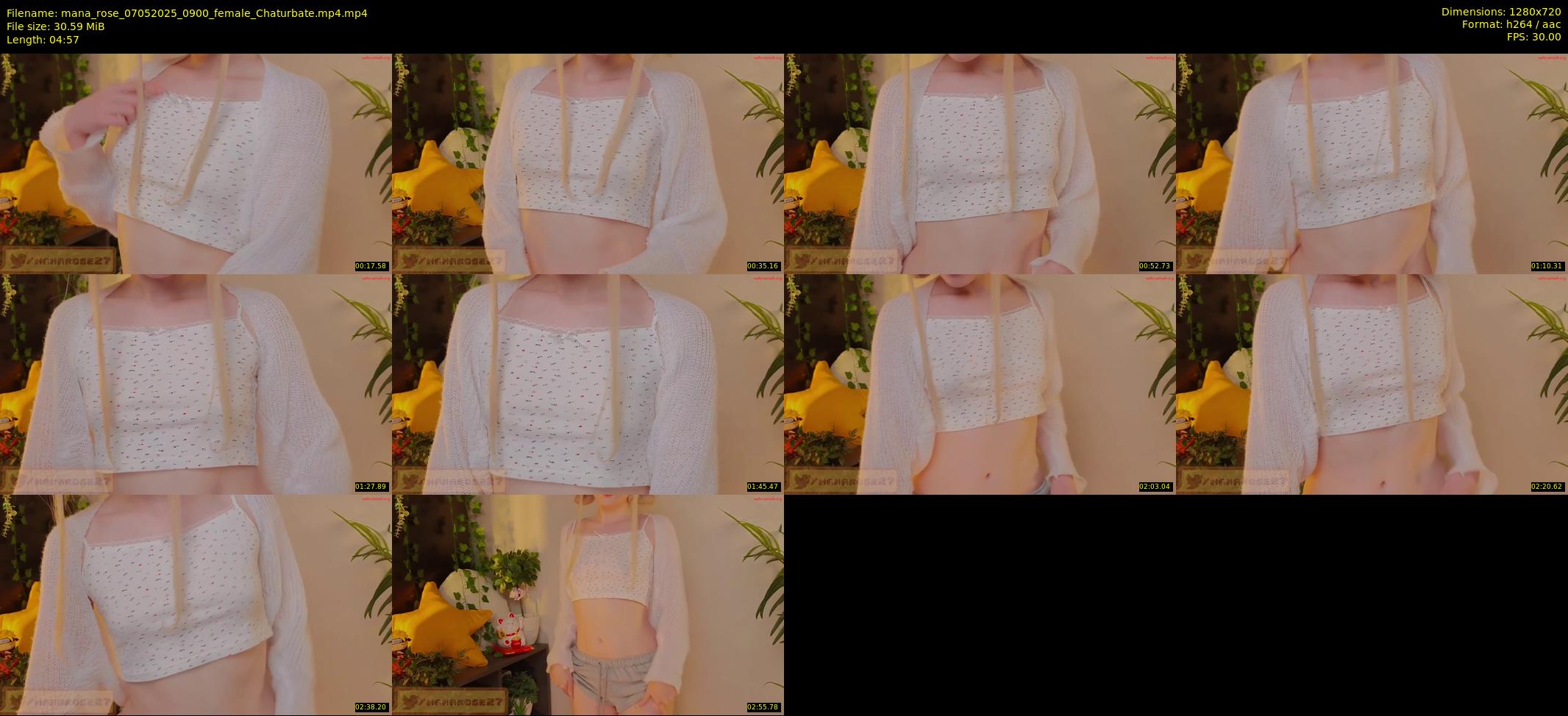 mana_rose — 5 minute Chaturbate female cam show recording, 720p, May 7, 2025