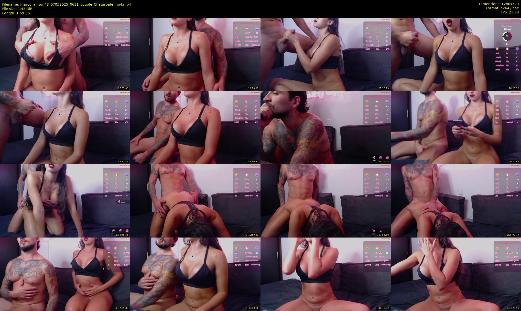 marco_allison43 — 120 minute Chaturbate couple cam show recording, 720p, May 7, 2025