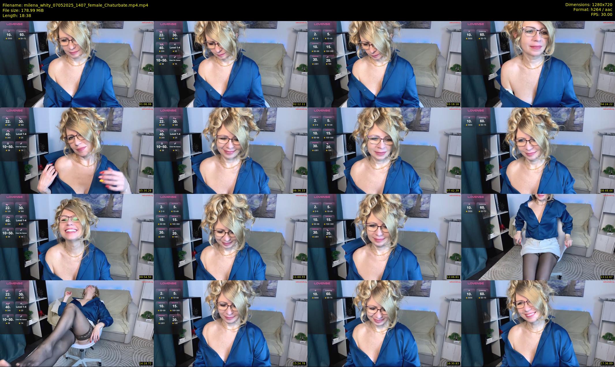 milena_whity — 19 minute Chaturbate female cam show recording, 720p, May 7, 2025