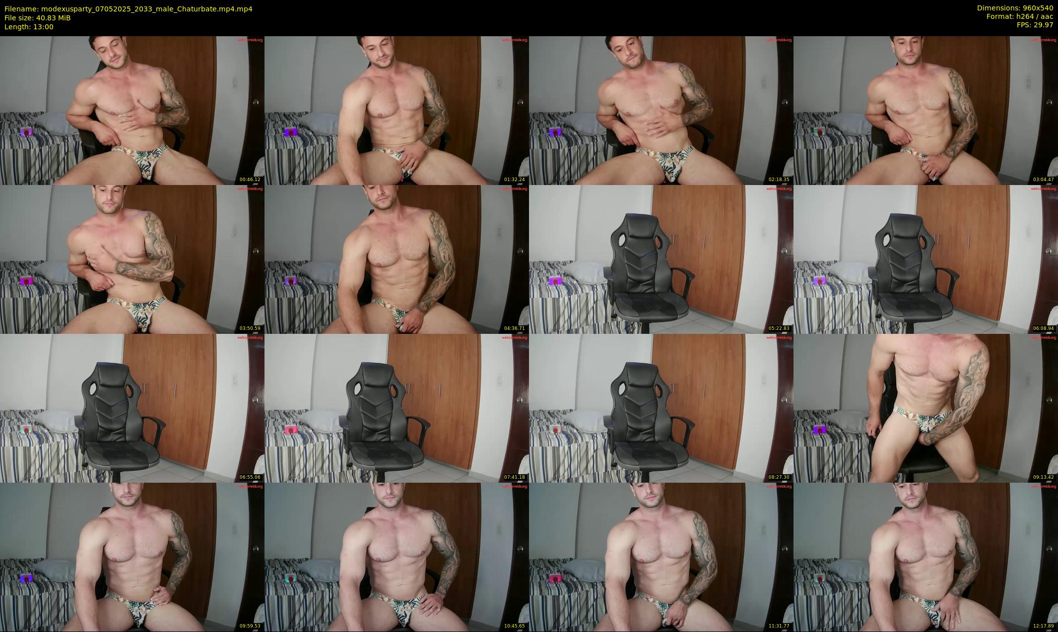 modexusparty — 13 minute Chaturbate male cam show recording, 480p, May 7, 2025