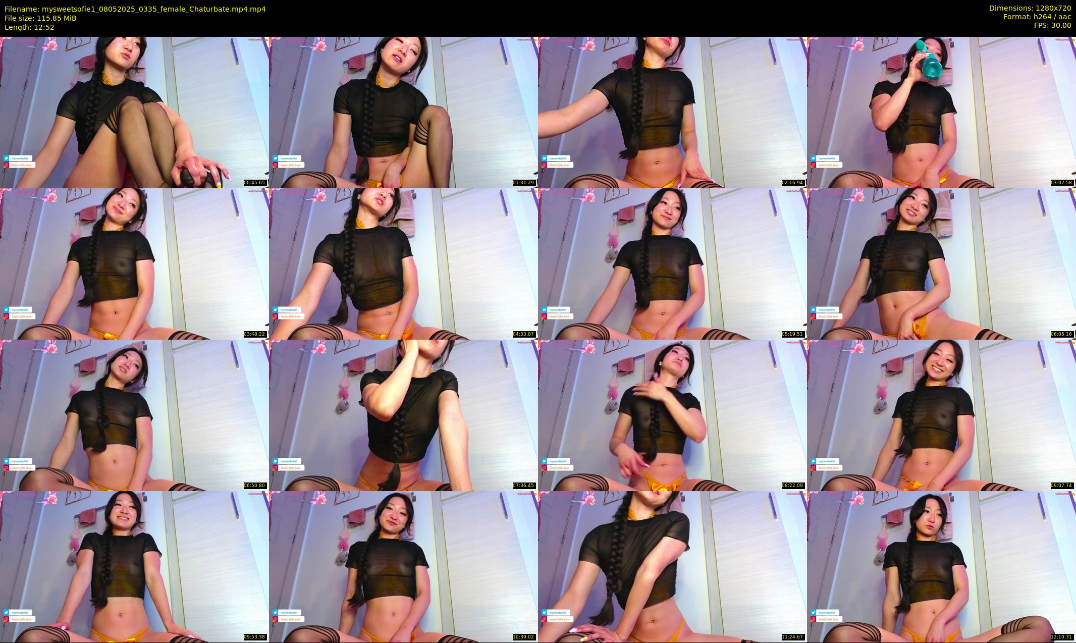 mysweetsofie1 — 13 minute Chaturbate female cam show recording, 720p, May 8, 2025