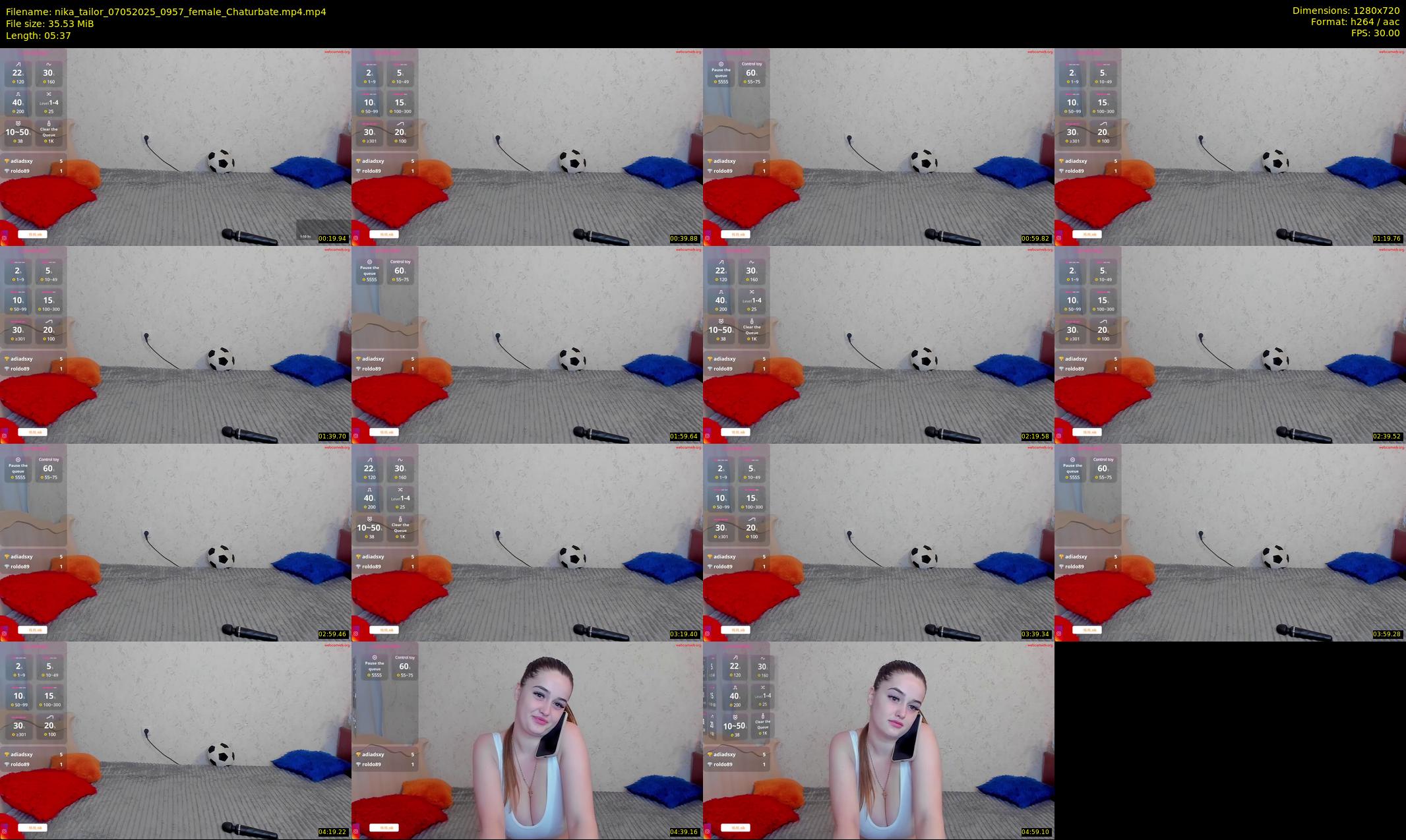 nika_tailor — 6 minute Chaturbate female cam show recording, 720p, May 7, 2025