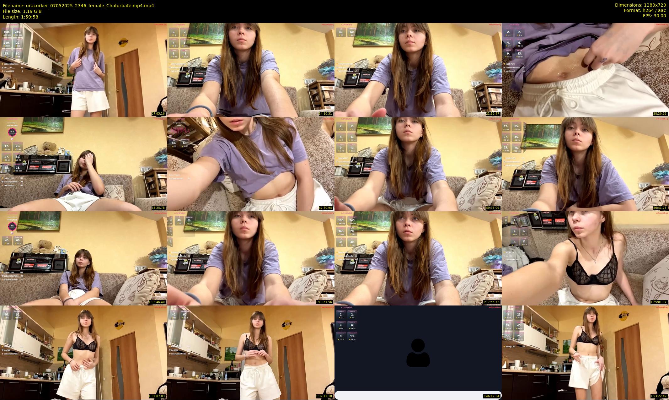 oracorker — 120 minute Chaturbate female cam show recording, 720p, May 7, 2025