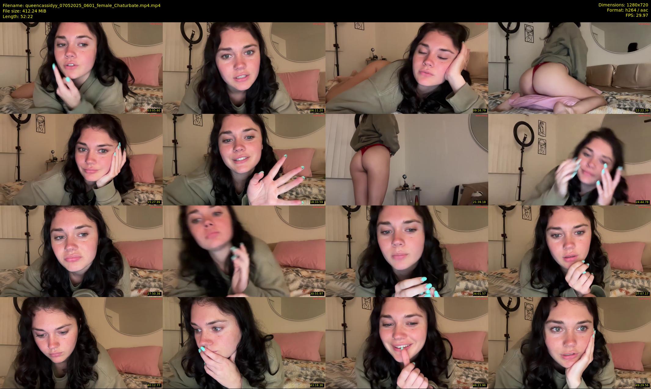 queencassidyy — 53 minute Chaturbate female cam show recording, 720p, May 7, 2025