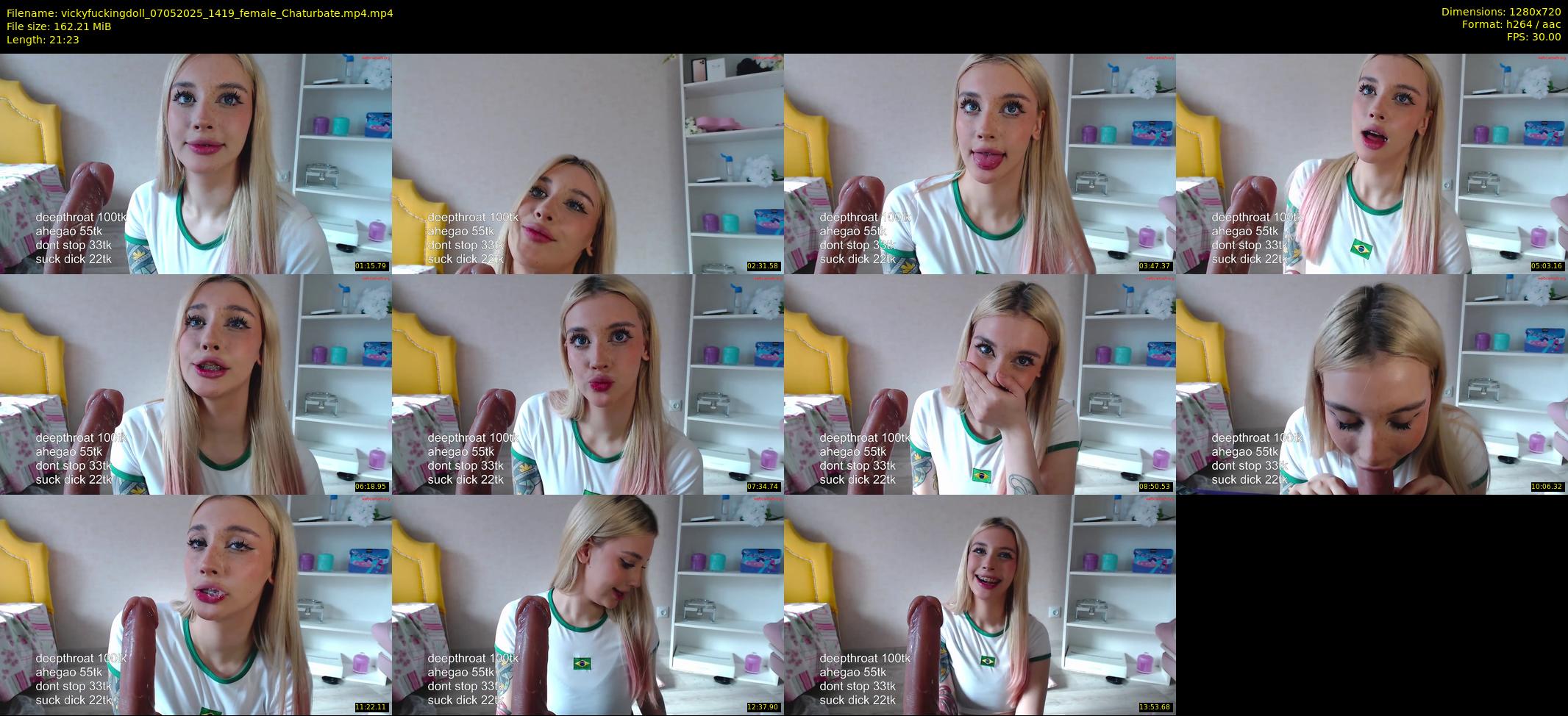 vickyfuckingdoll — 22 minute Chaturbate female cam show recording, 720p, May 7, 2025