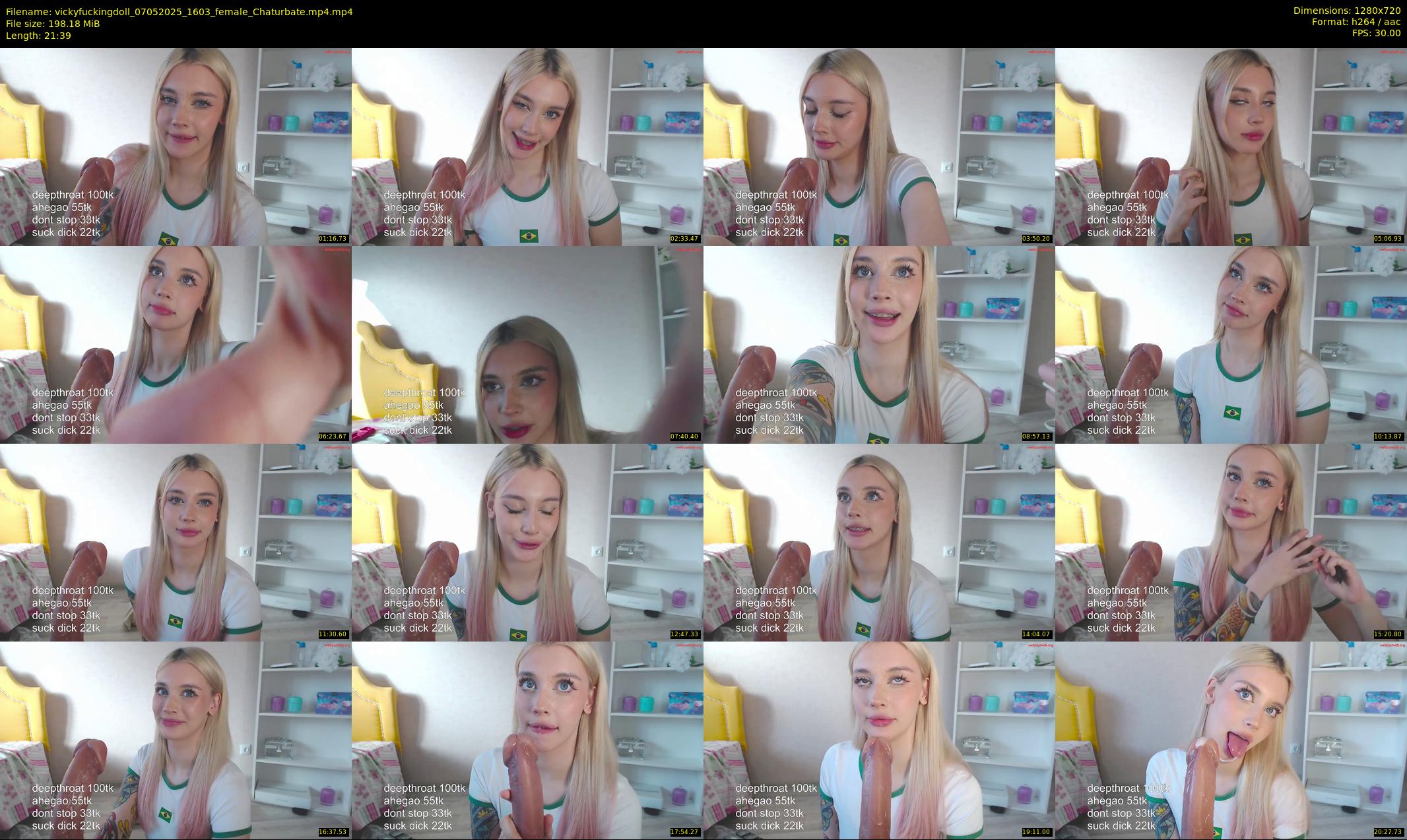 vickyfuckingdoll — 22 minute Chaturbate female cam show recording, 720p, May 7, 2025