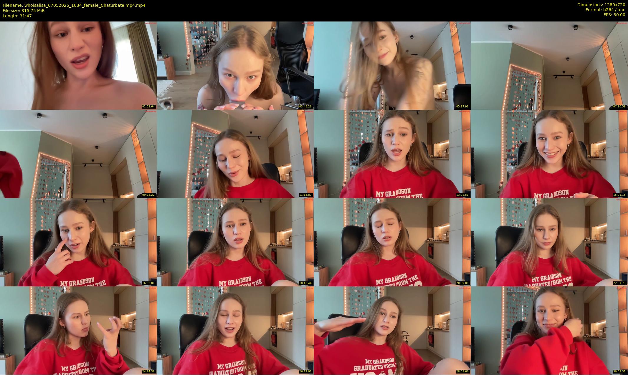 whoisalisa — 32 minute Chaturbate female cam show recording, 720p, May 7, 2025