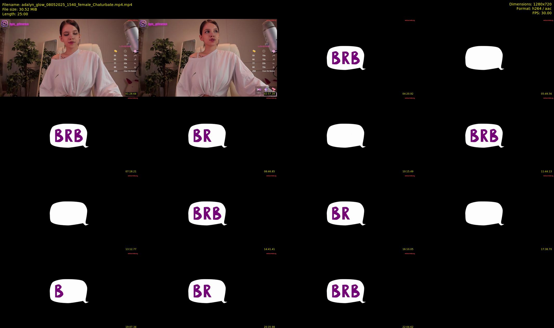 adalyn_glow — 25 minute Chaturbate female cam show recording, 720p, May 8, 2025